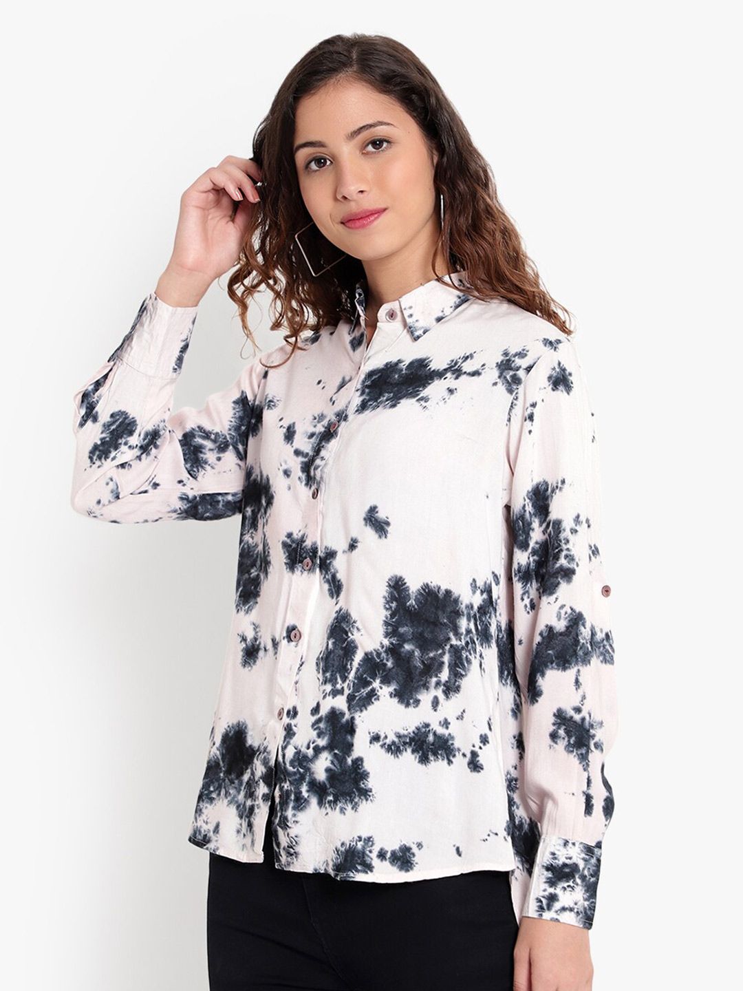 Black and White Tie Dye Shirt — view 10