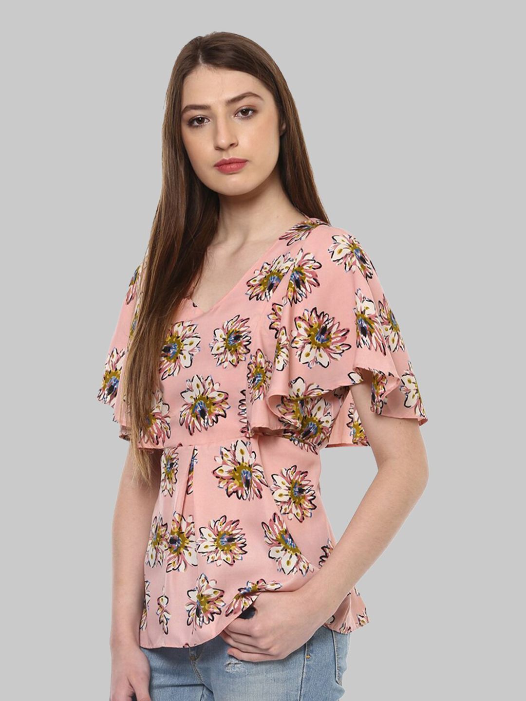 Pink Floral Print Top — view 8
