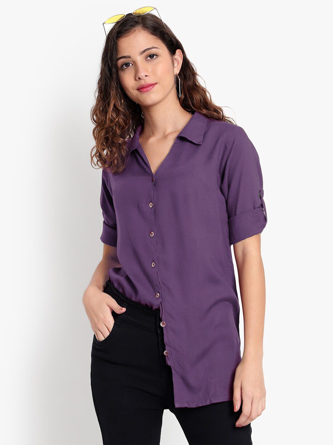 Lavender Longline Shirt — view 14
