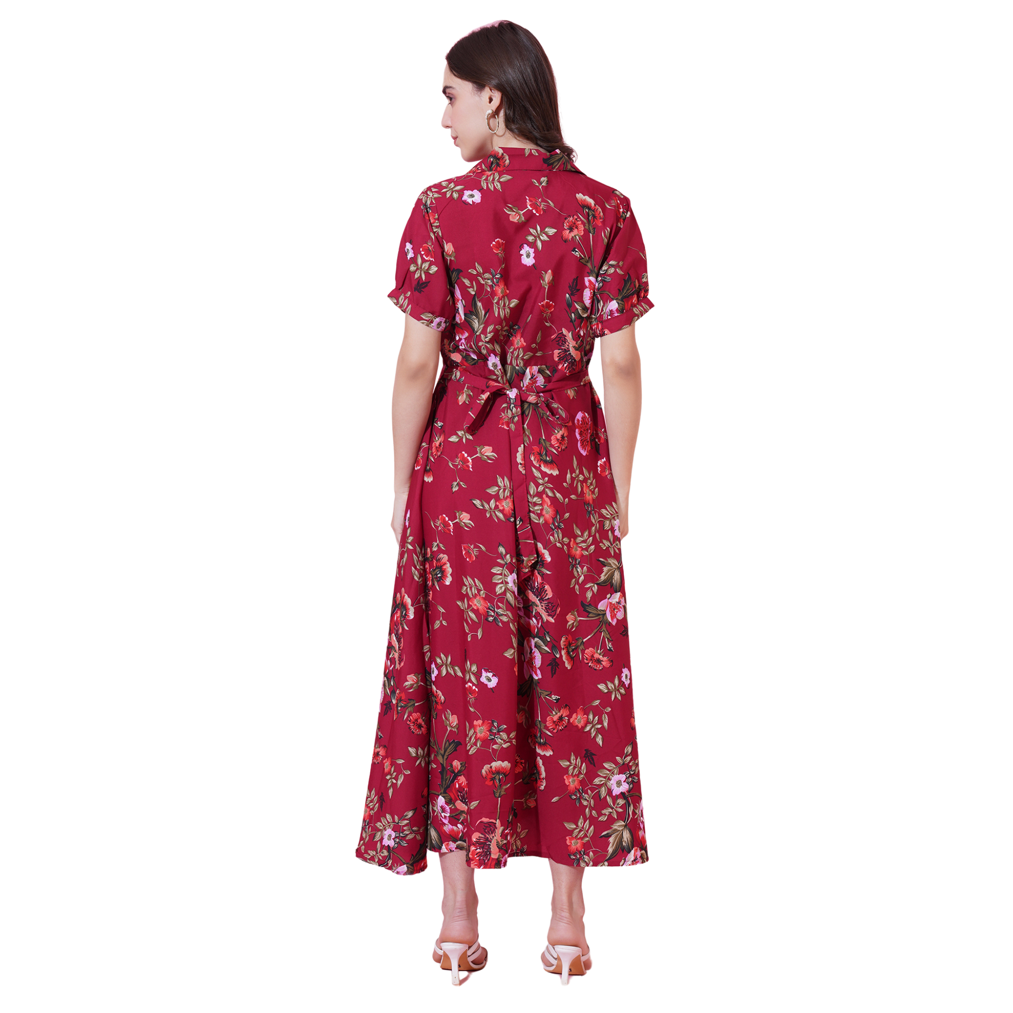 Red Floral Maxi Dress