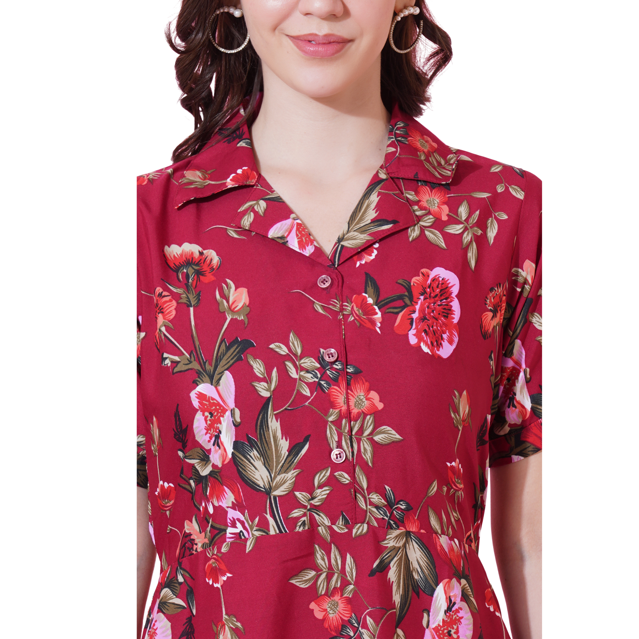 Red Floral Maxi Dress