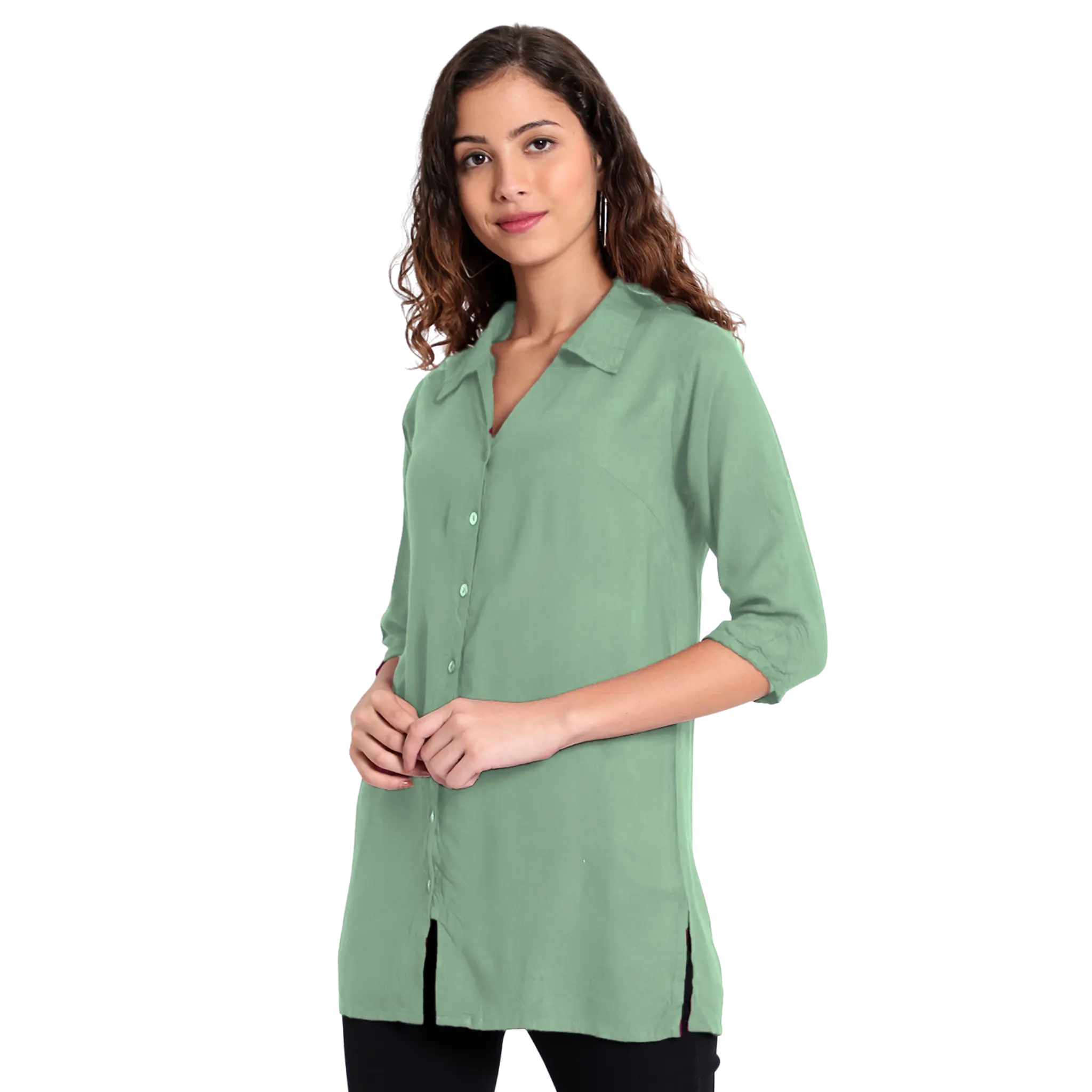 Mint Green Longline Shirt