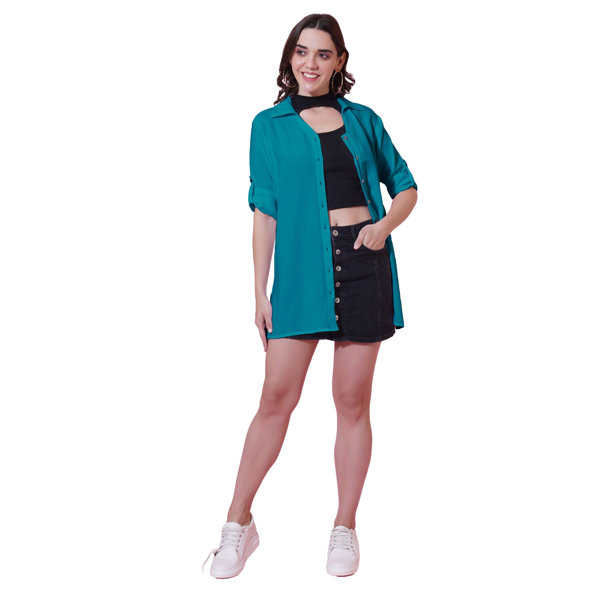Turquoise Oversize Shirt