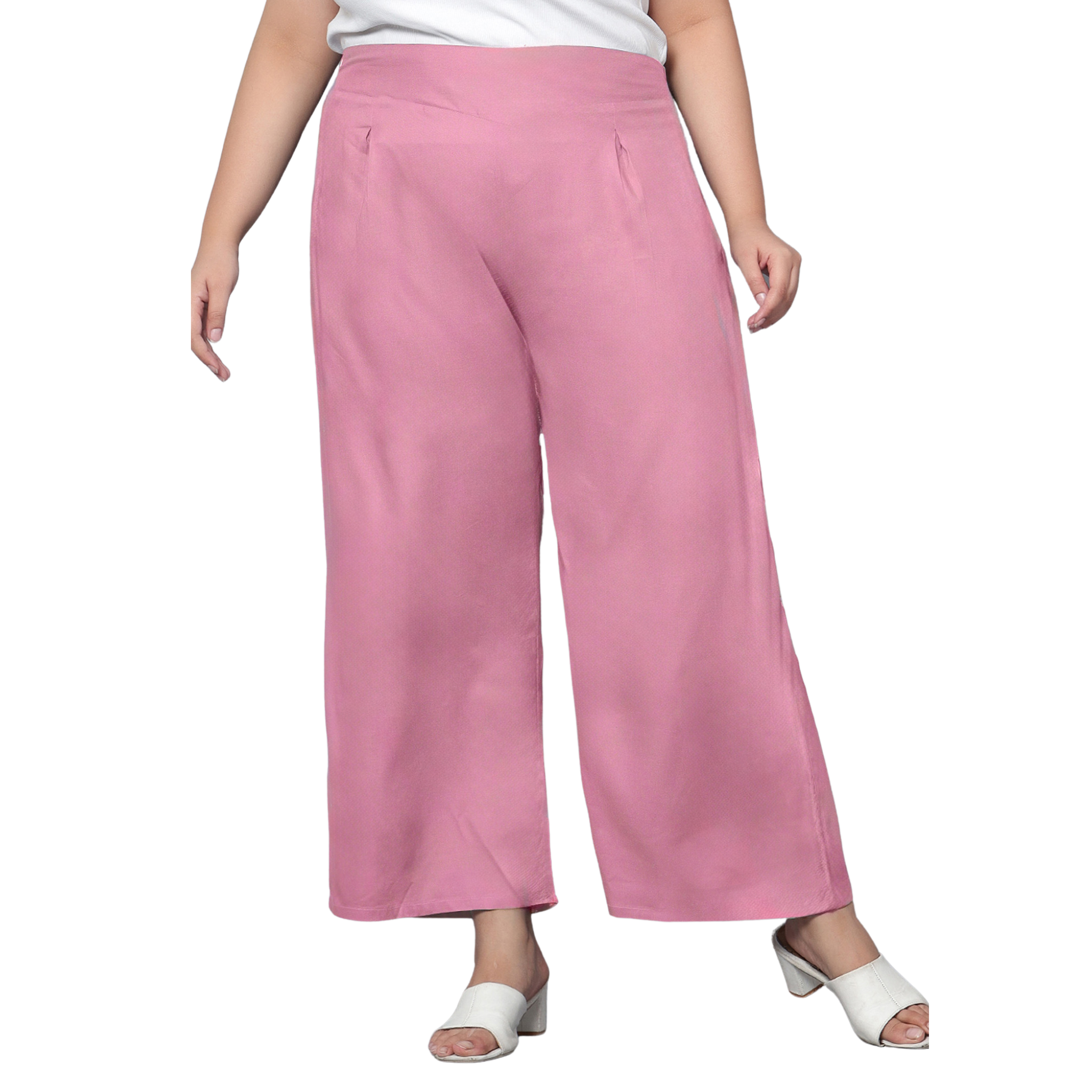 Pink Plus Size Trousers