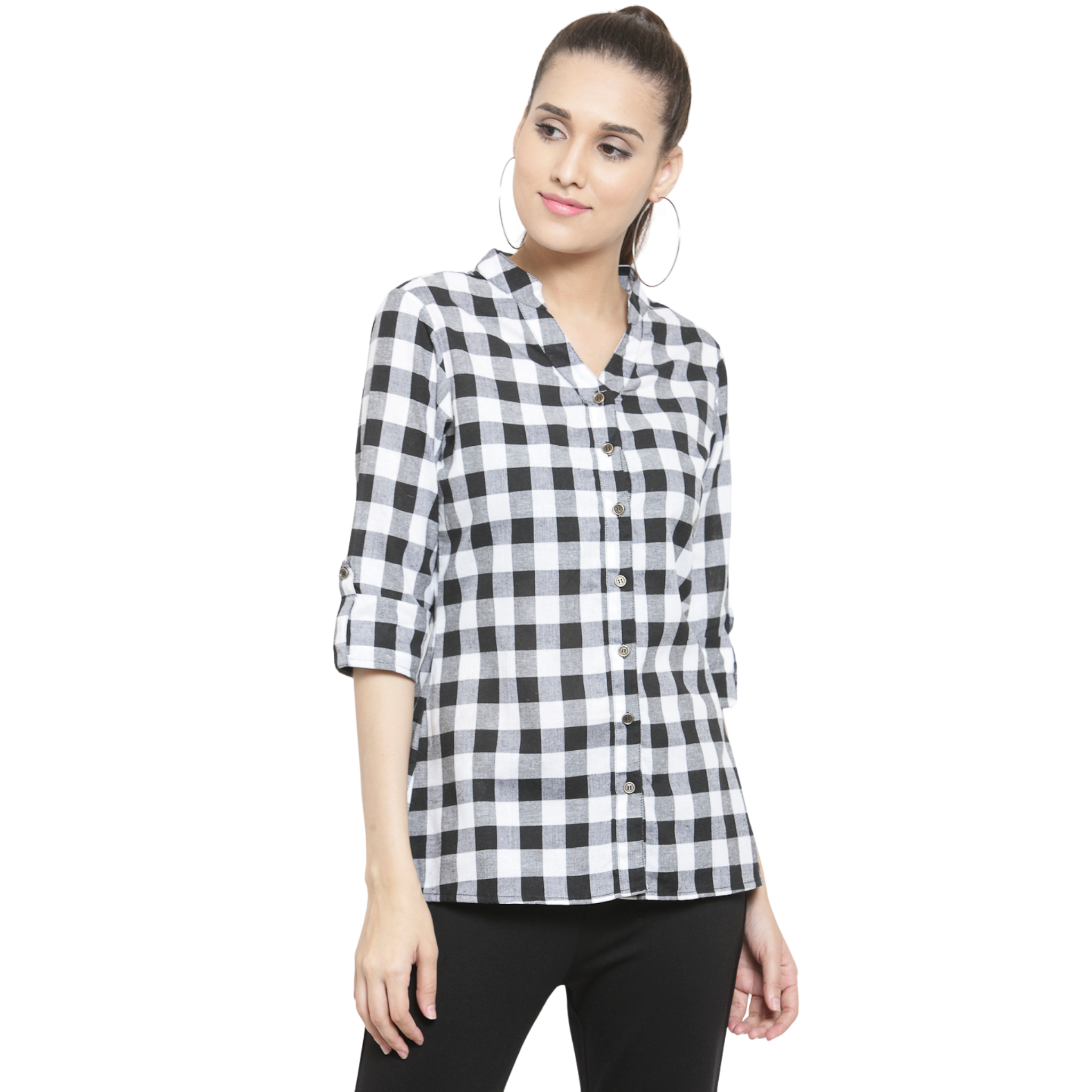 Black Checkered Shirt