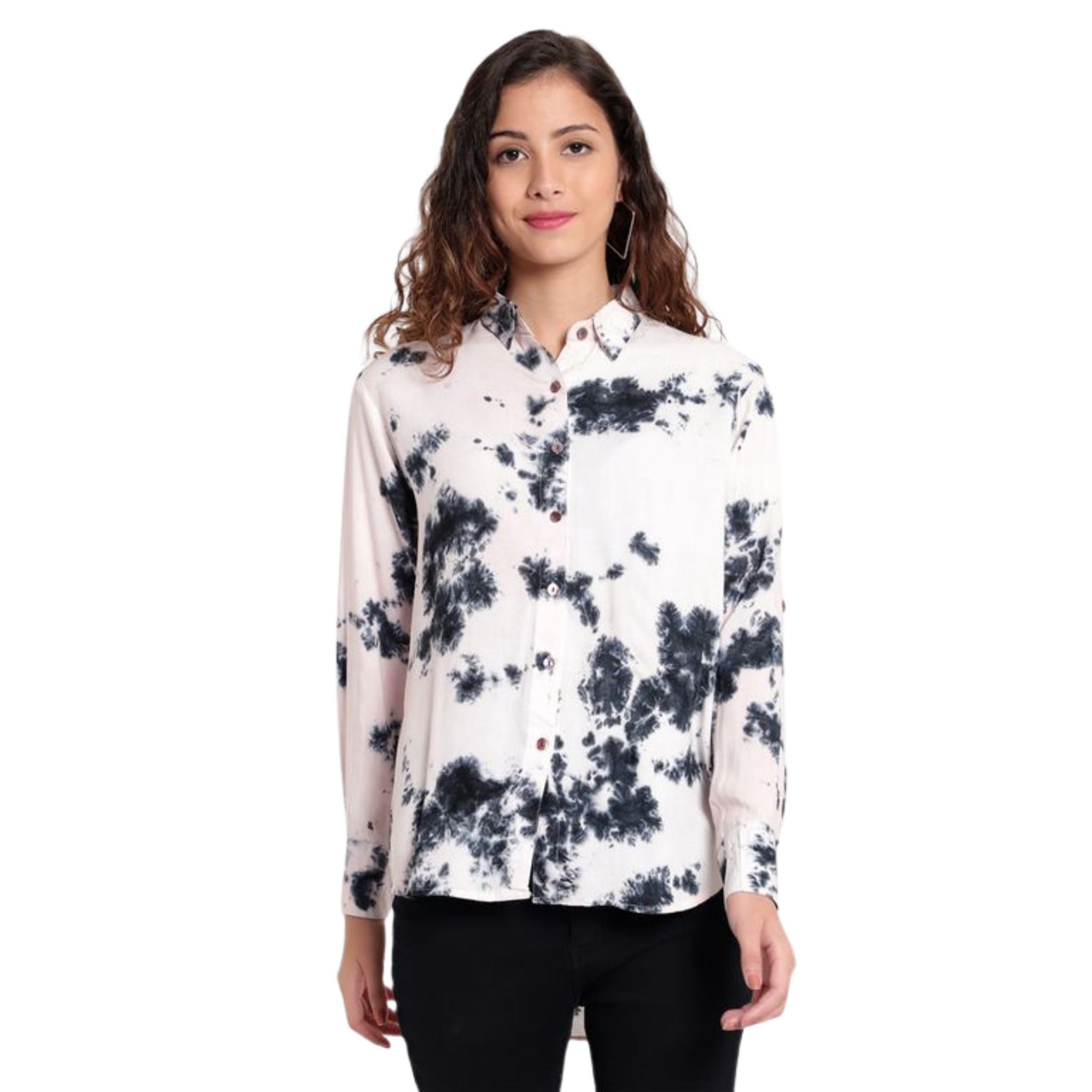 Black and White Tie Dye Shirt