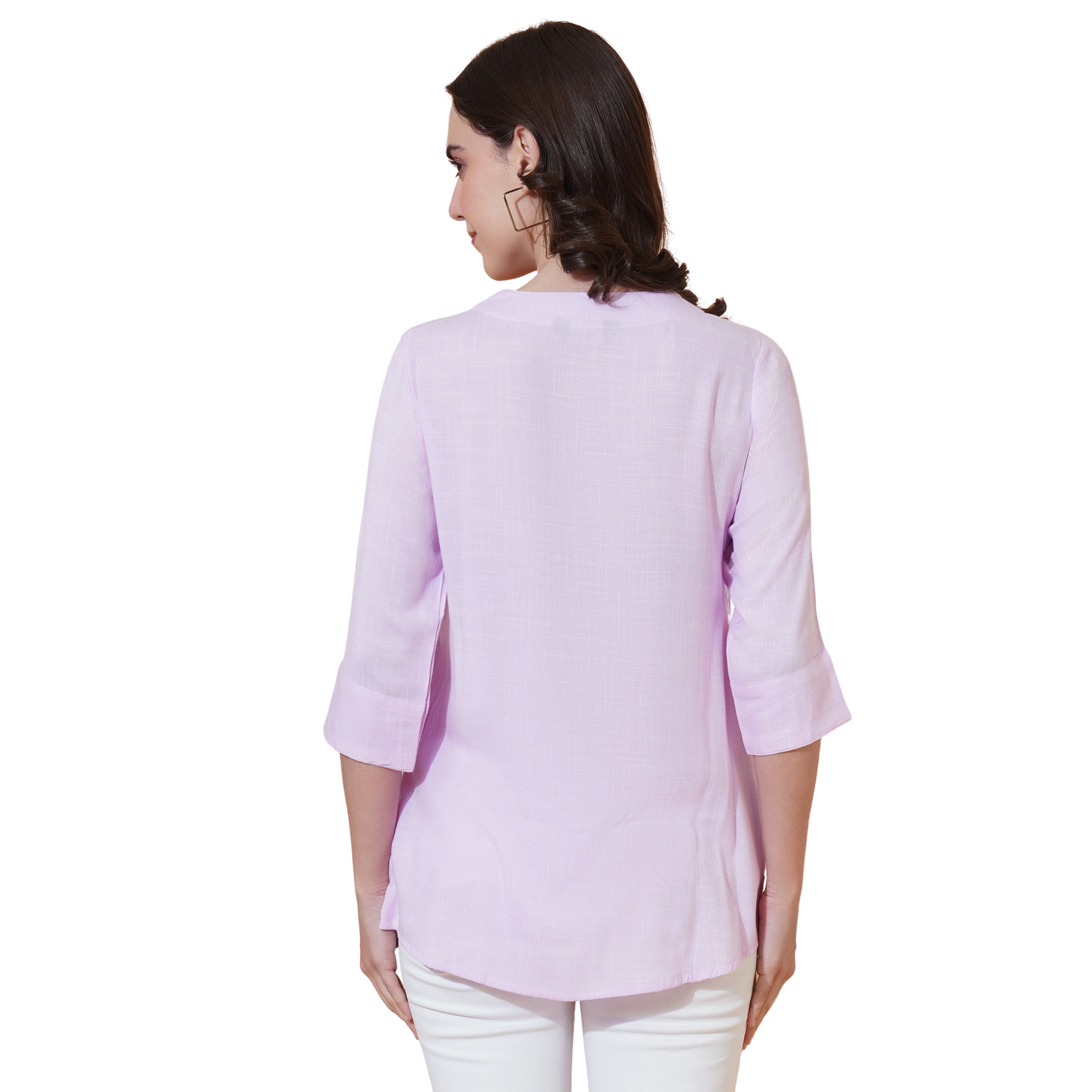 Purple Cotton Linen Tunic