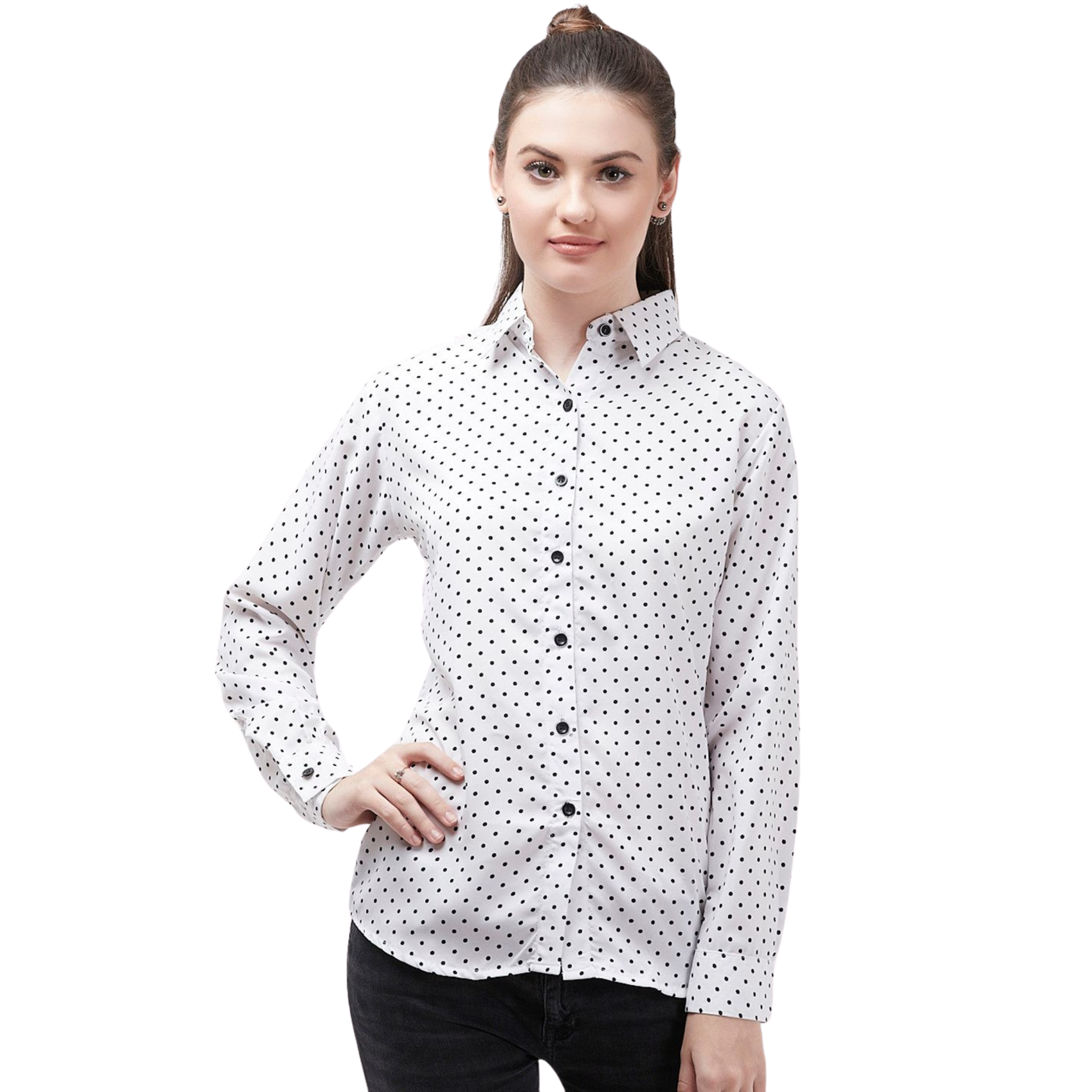 White Polka Dot Shirt