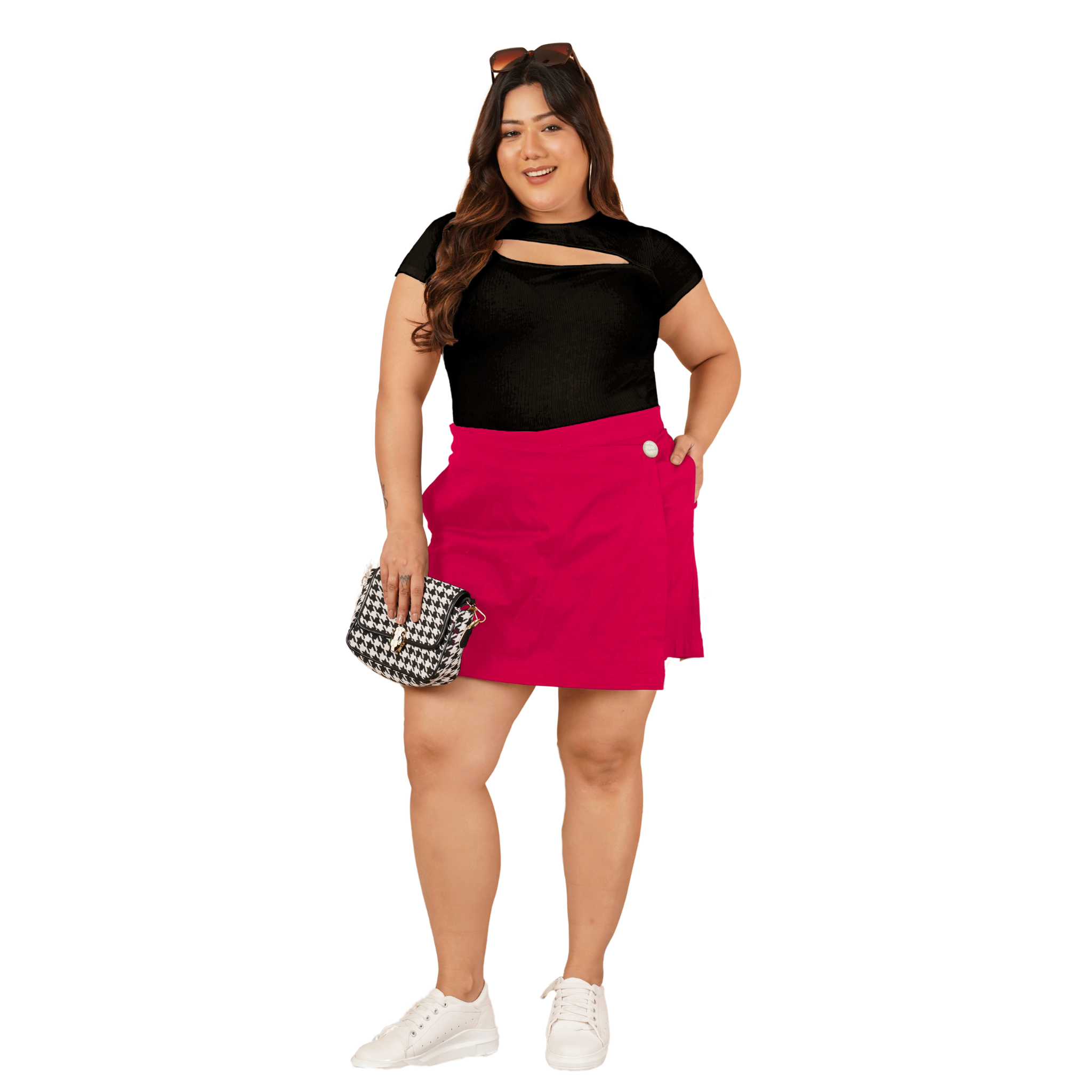 Pink Cotton Skorts