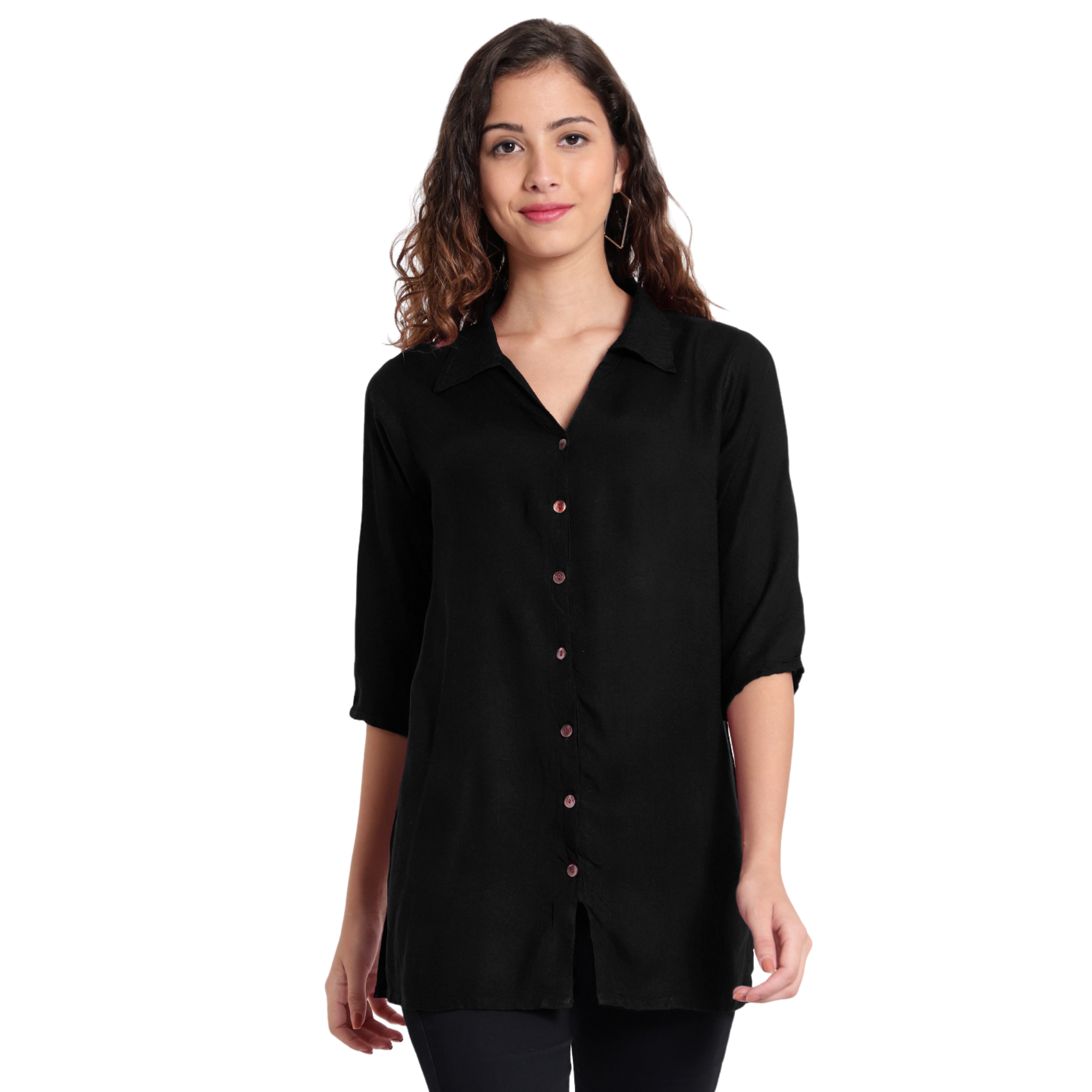 Black Longline Shirt