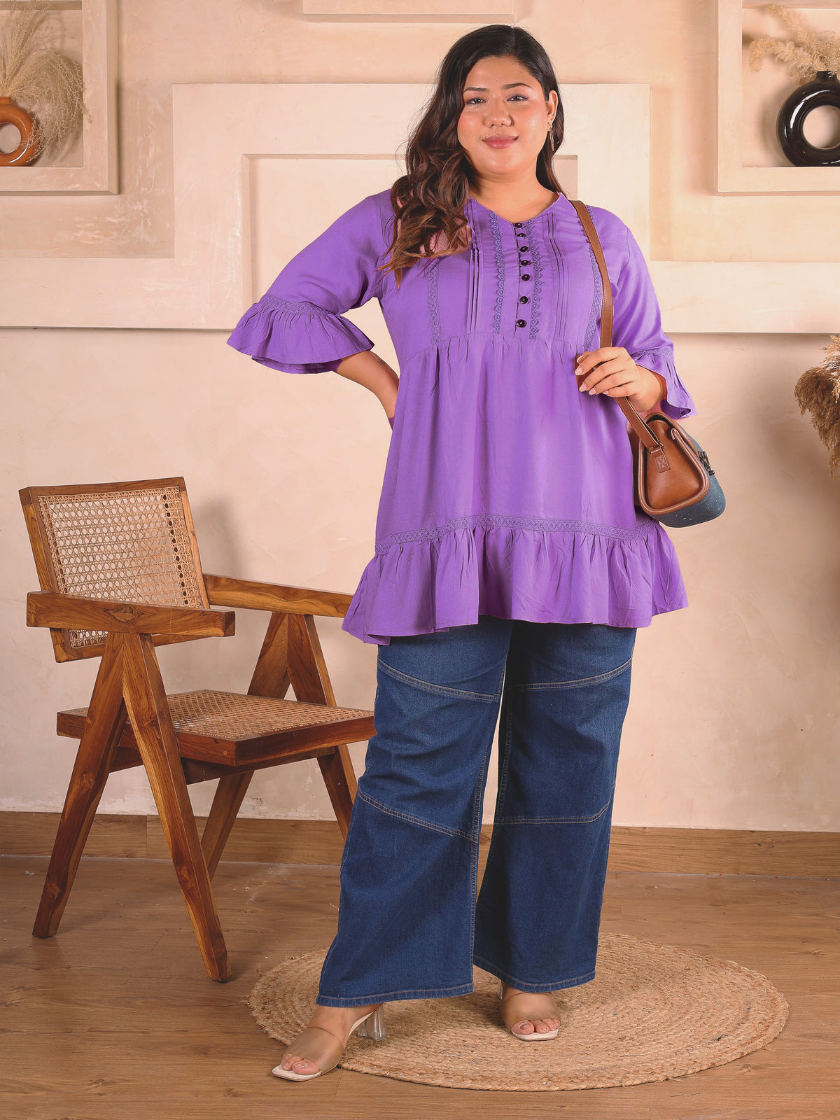 Lavender Lace Plus Size Tunic