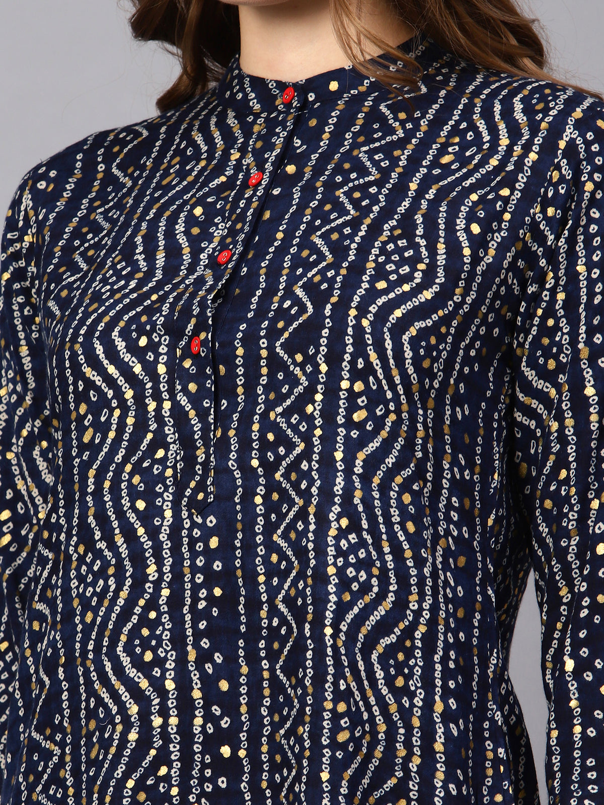 Blue Bandhani Print Tunic