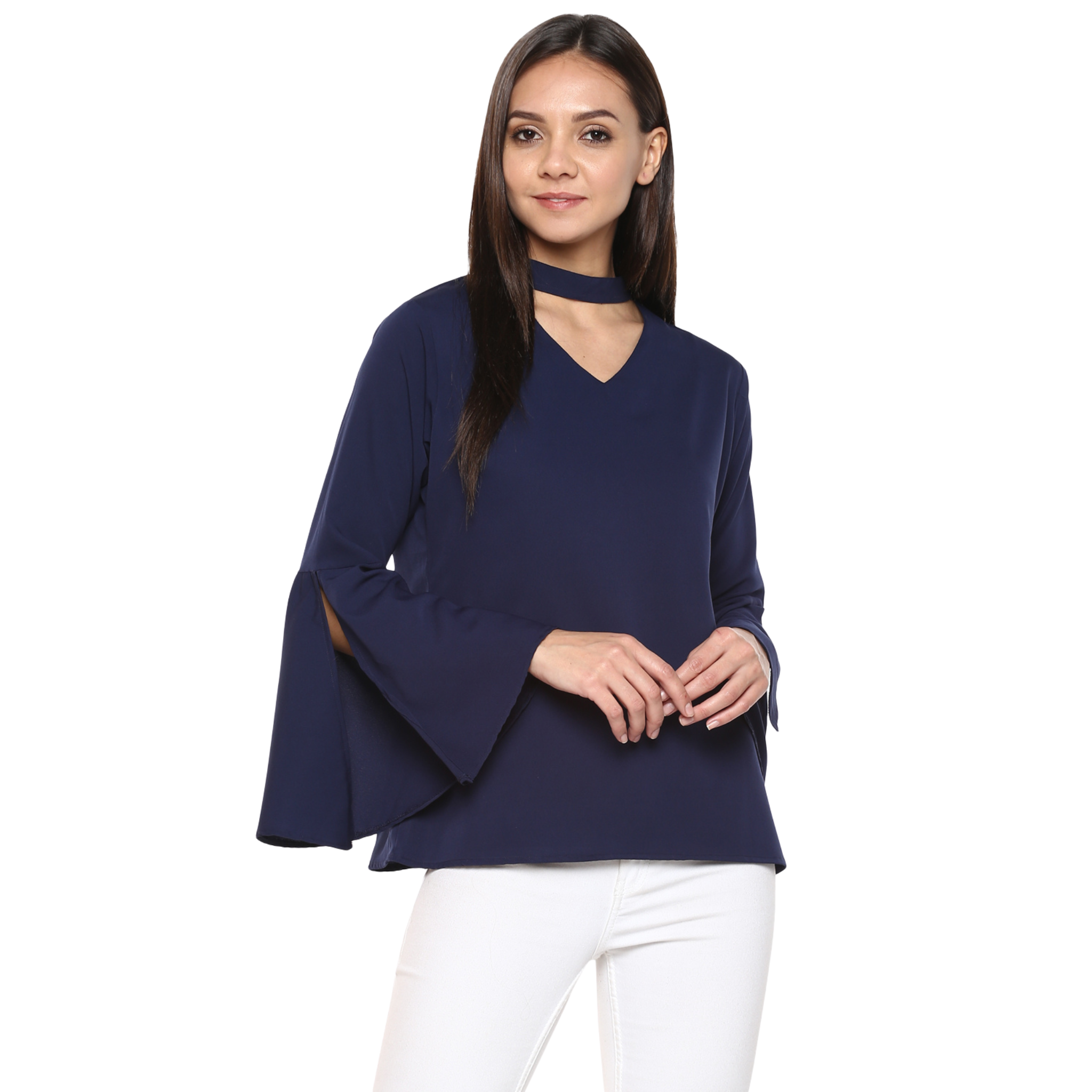 Blue Choker Top