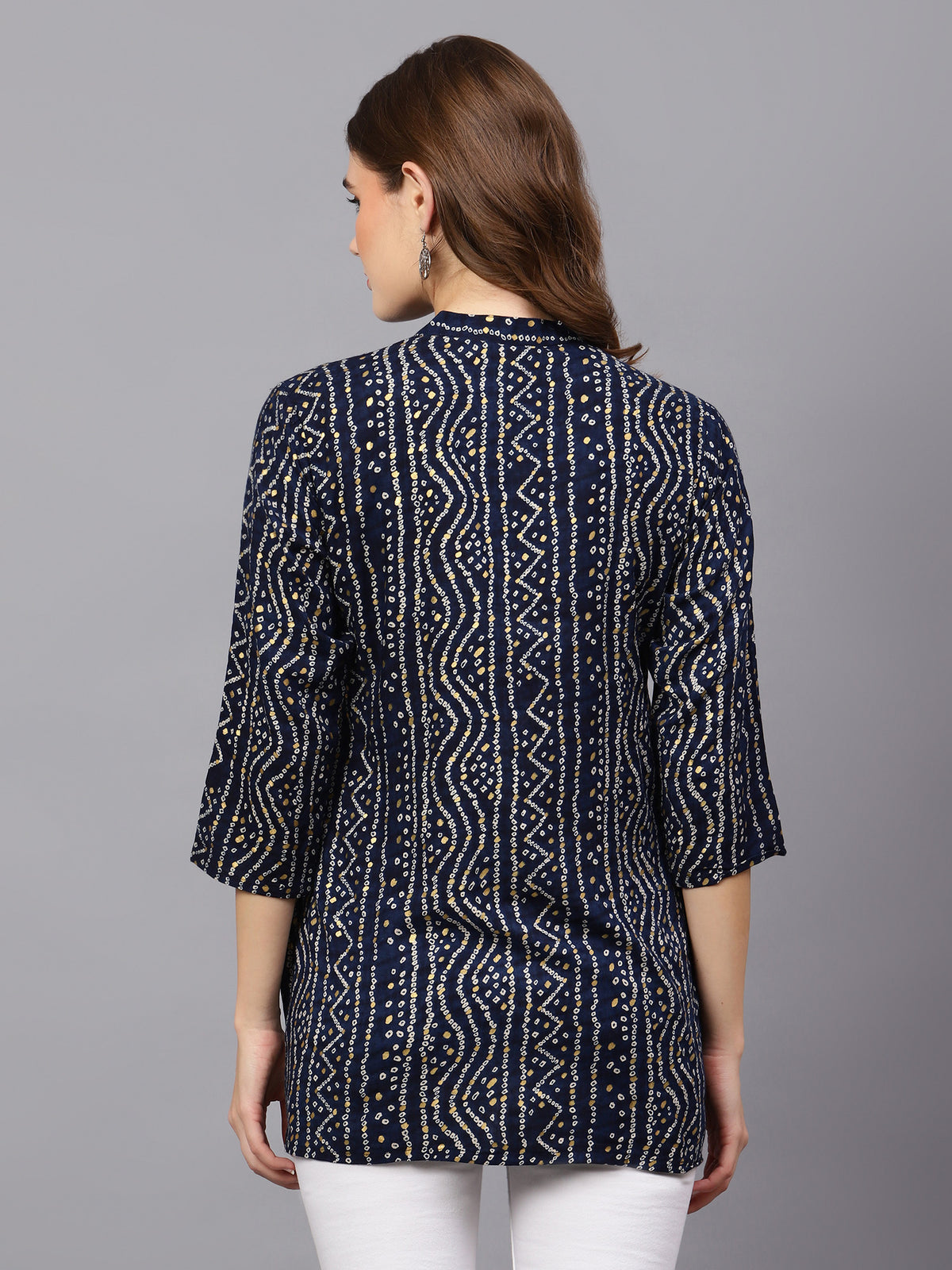 Blue Bandhani Print Tunic