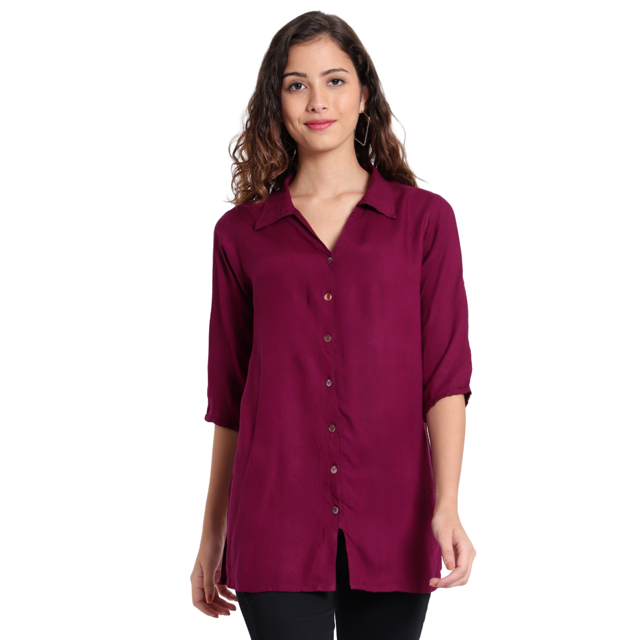 Purple Longline Shirt