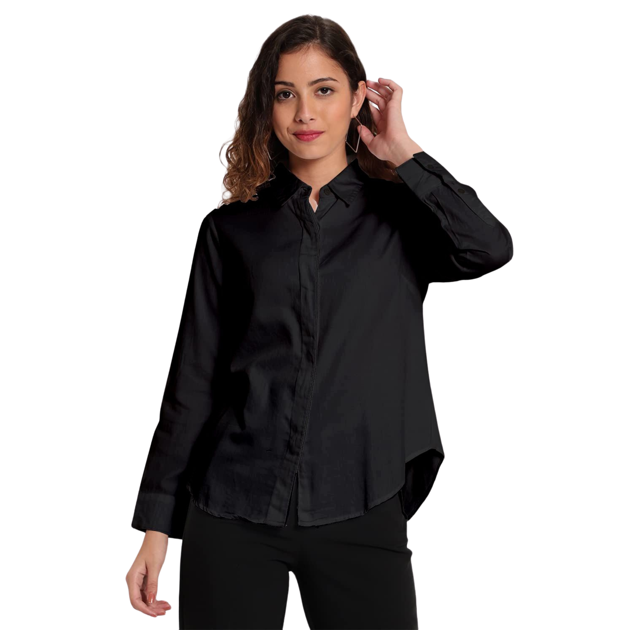 Black Slim Fit Formal Shirt