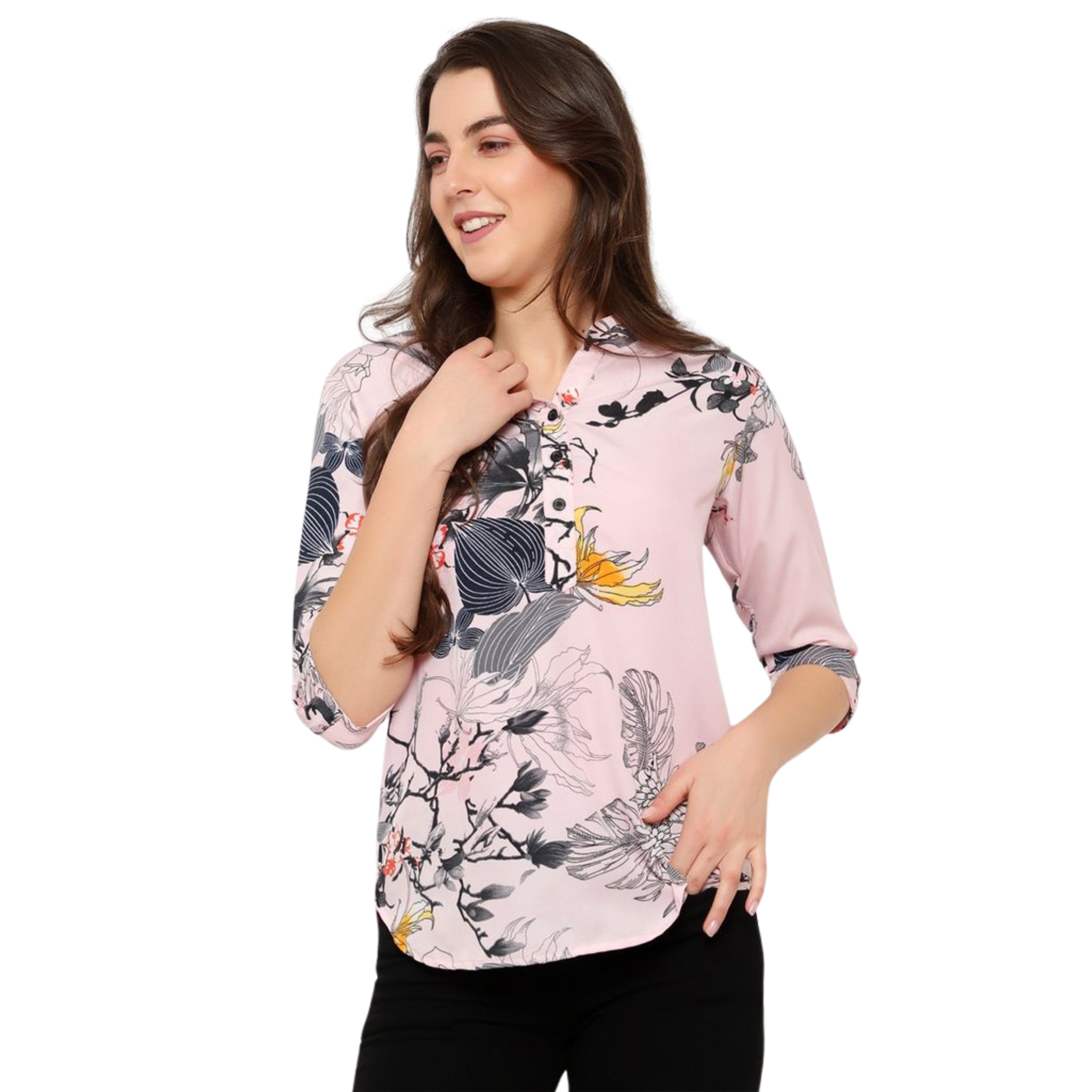 Pink Floral Print Tunic