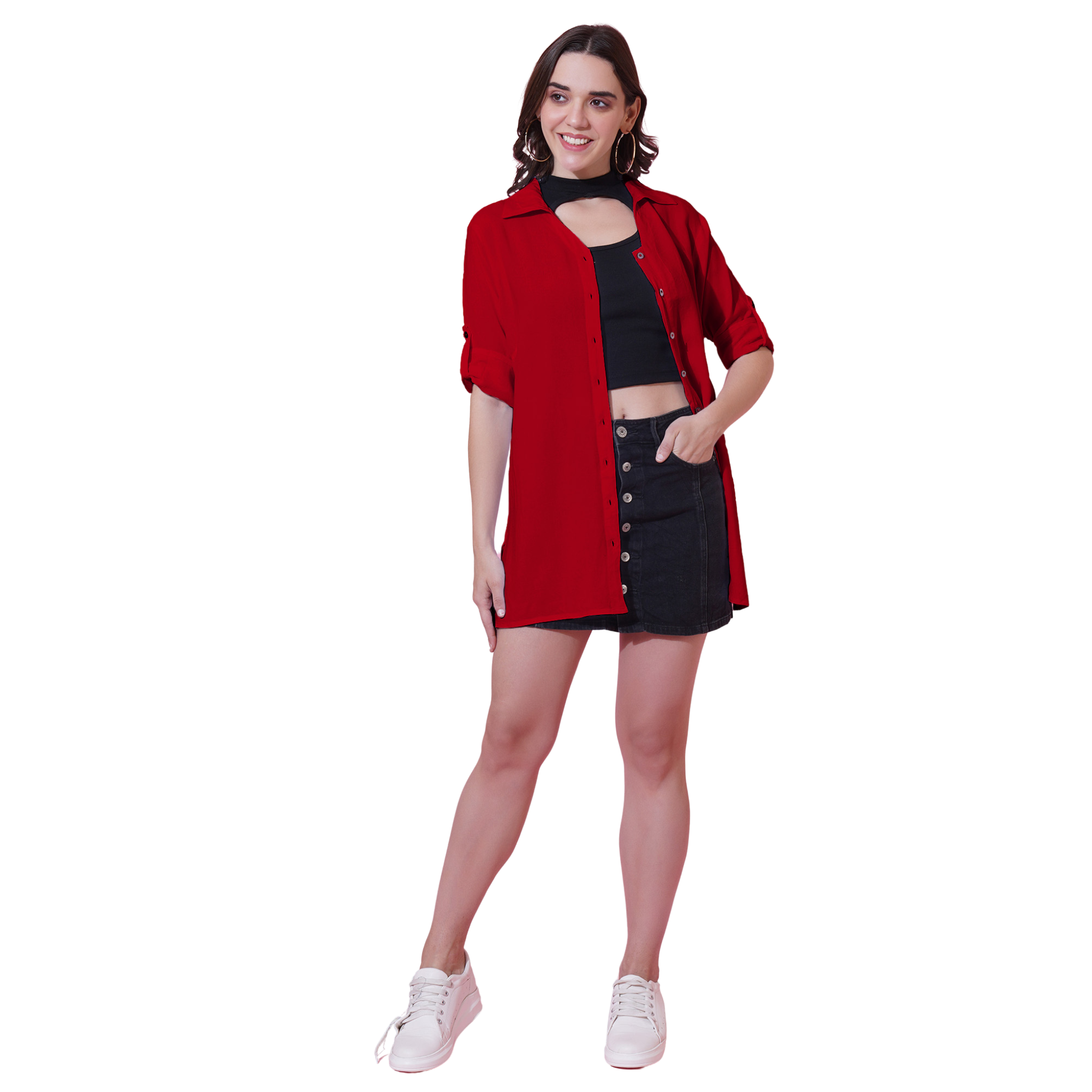 Red Oversize Shirt