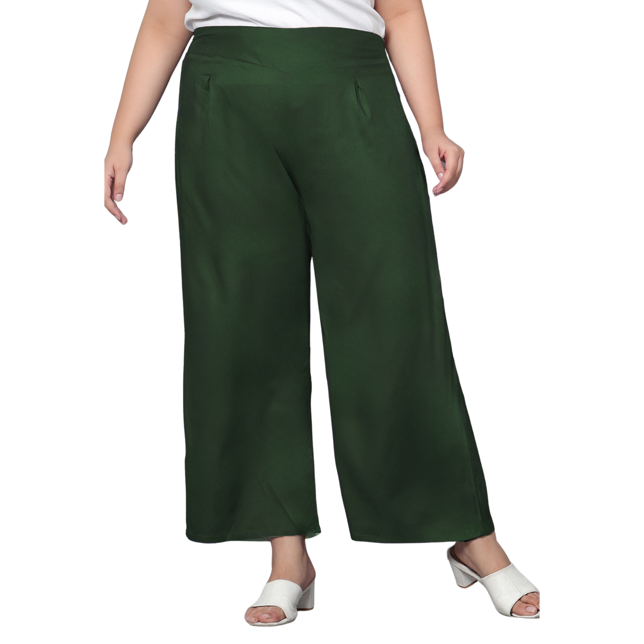 Green Plus Size Trousers