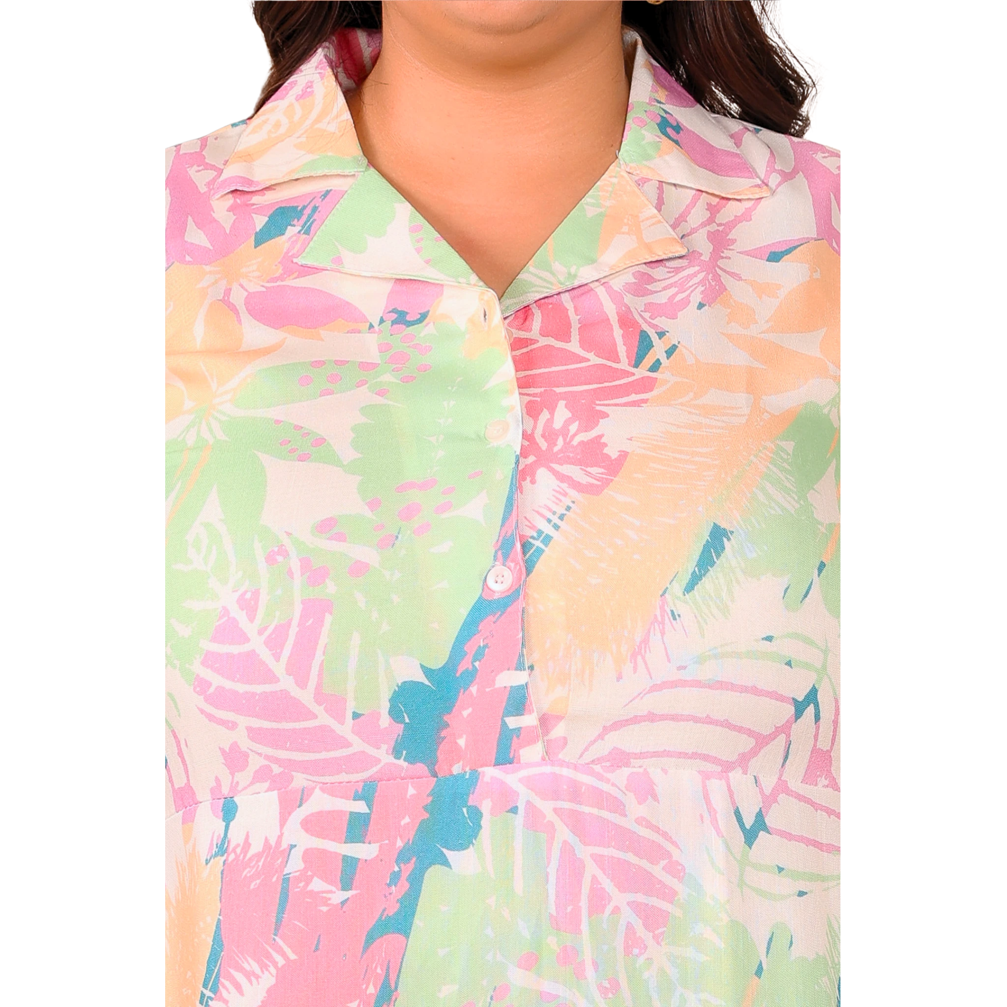 Multicolor Floral Maxi Plus Size Dress
