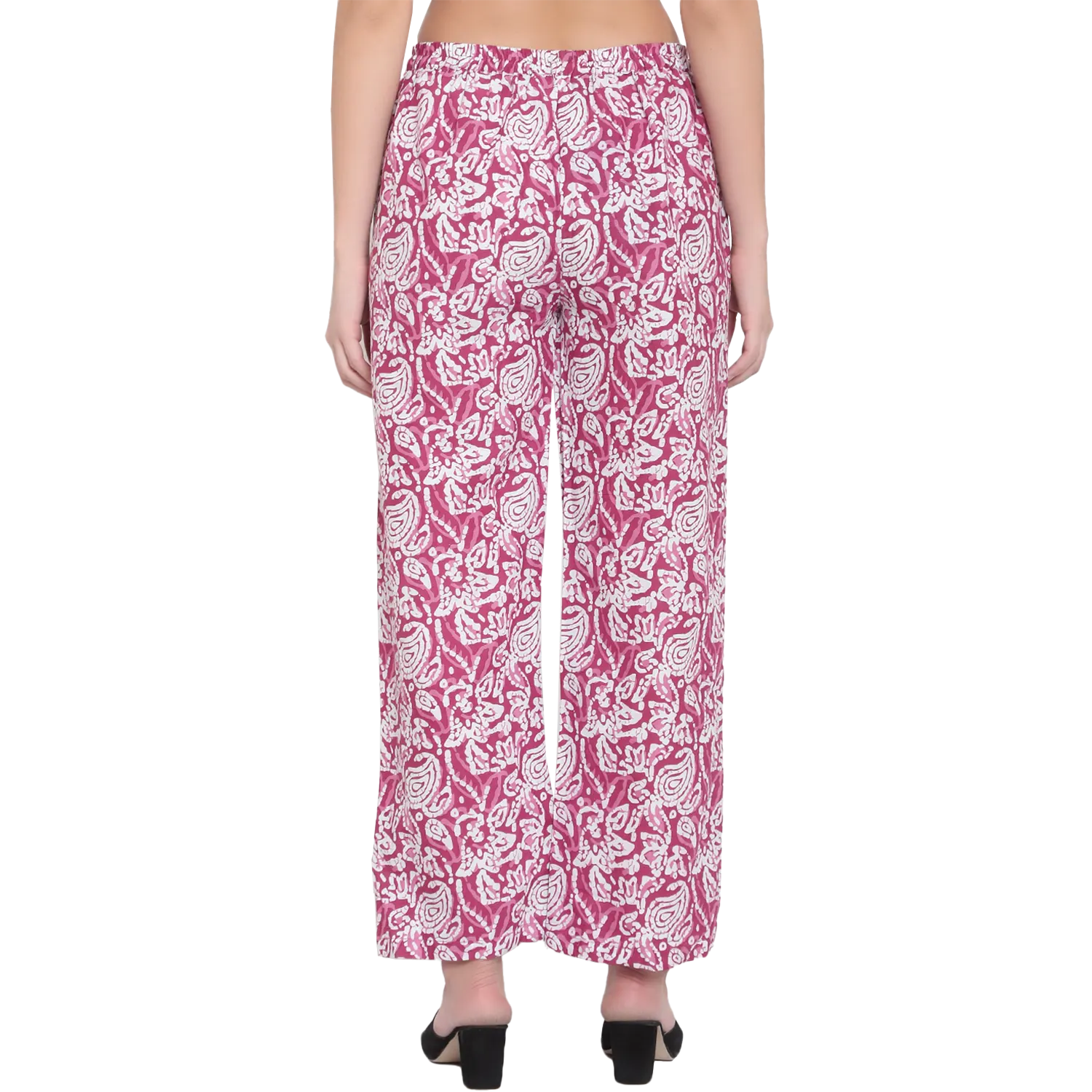 Pink Hand Block Print Trousers