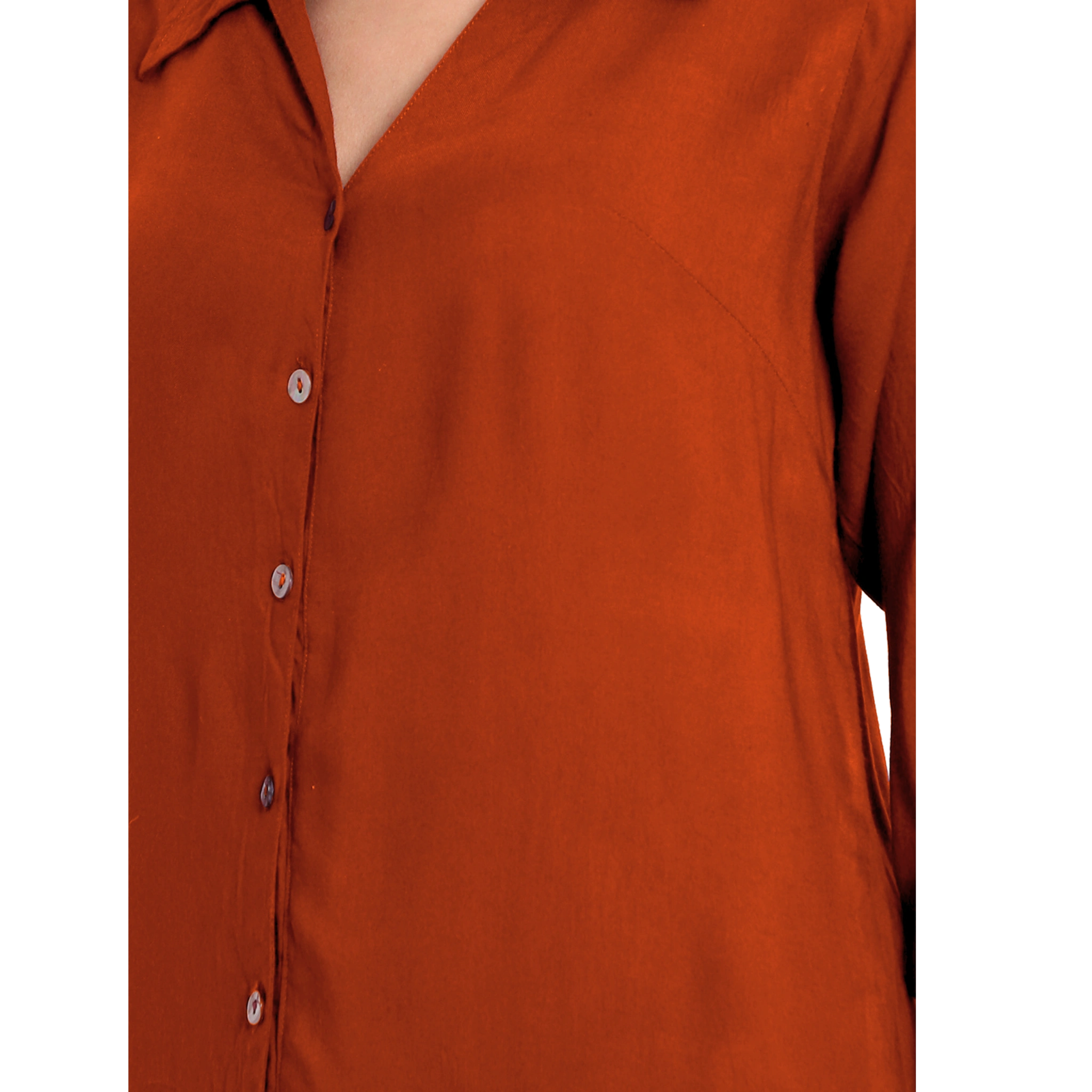 Rust Orange Longline Shirt