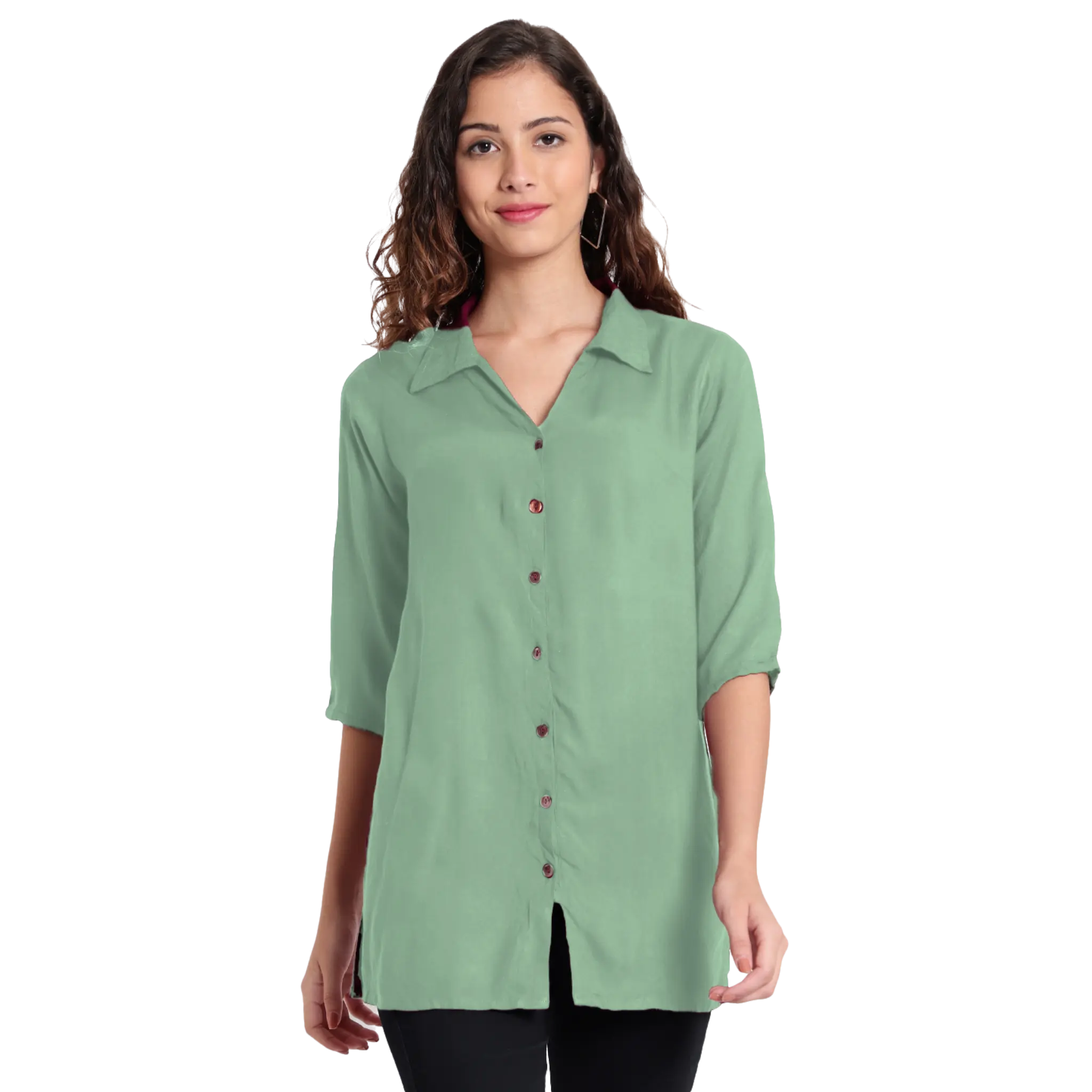 Mint Green Longline Shirt