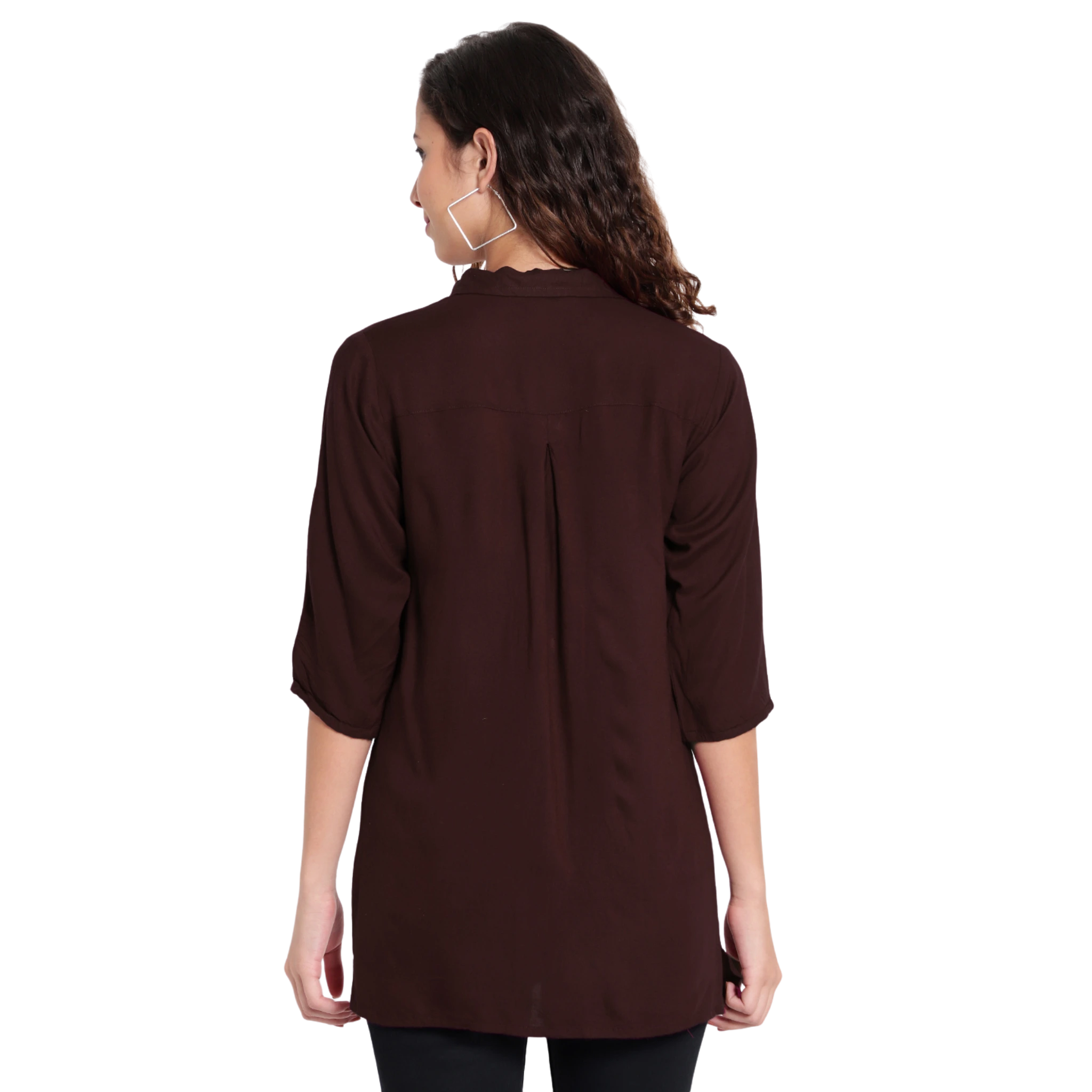 Brown Longline Shirt