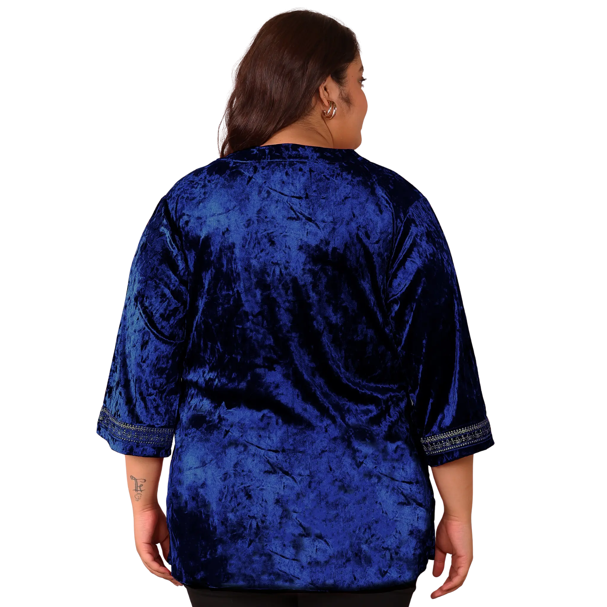 Blue Velvet Plus Size Tunic