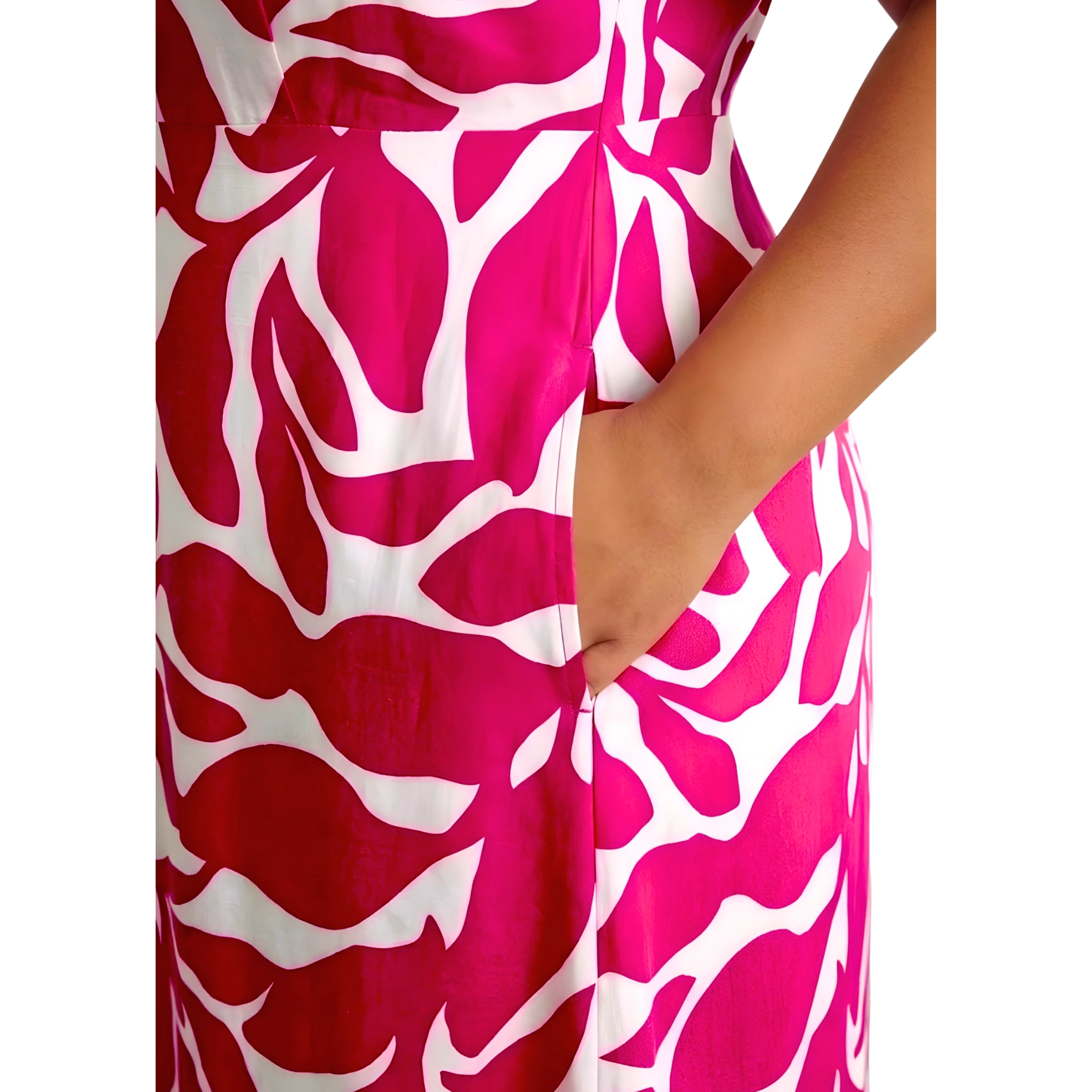 Pink and White Floral Maxi Dress