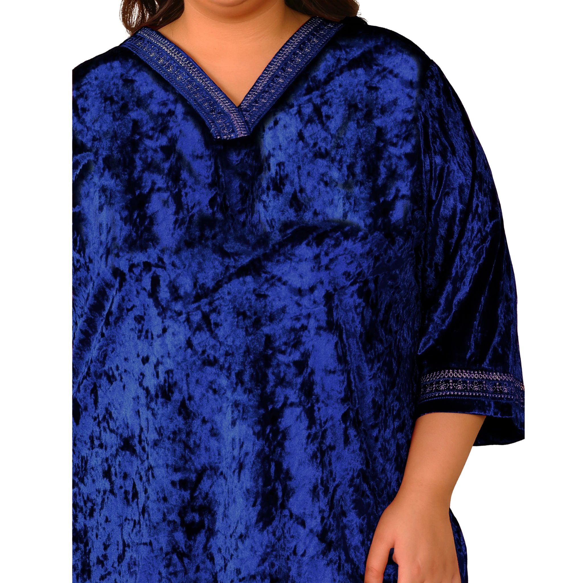 Blue Velvet Plus Size Co Ord Set