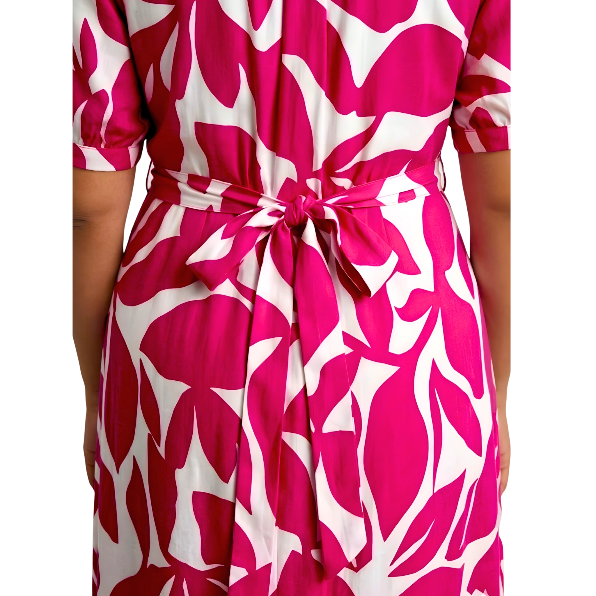 Pink and White Floral Maxi Dress