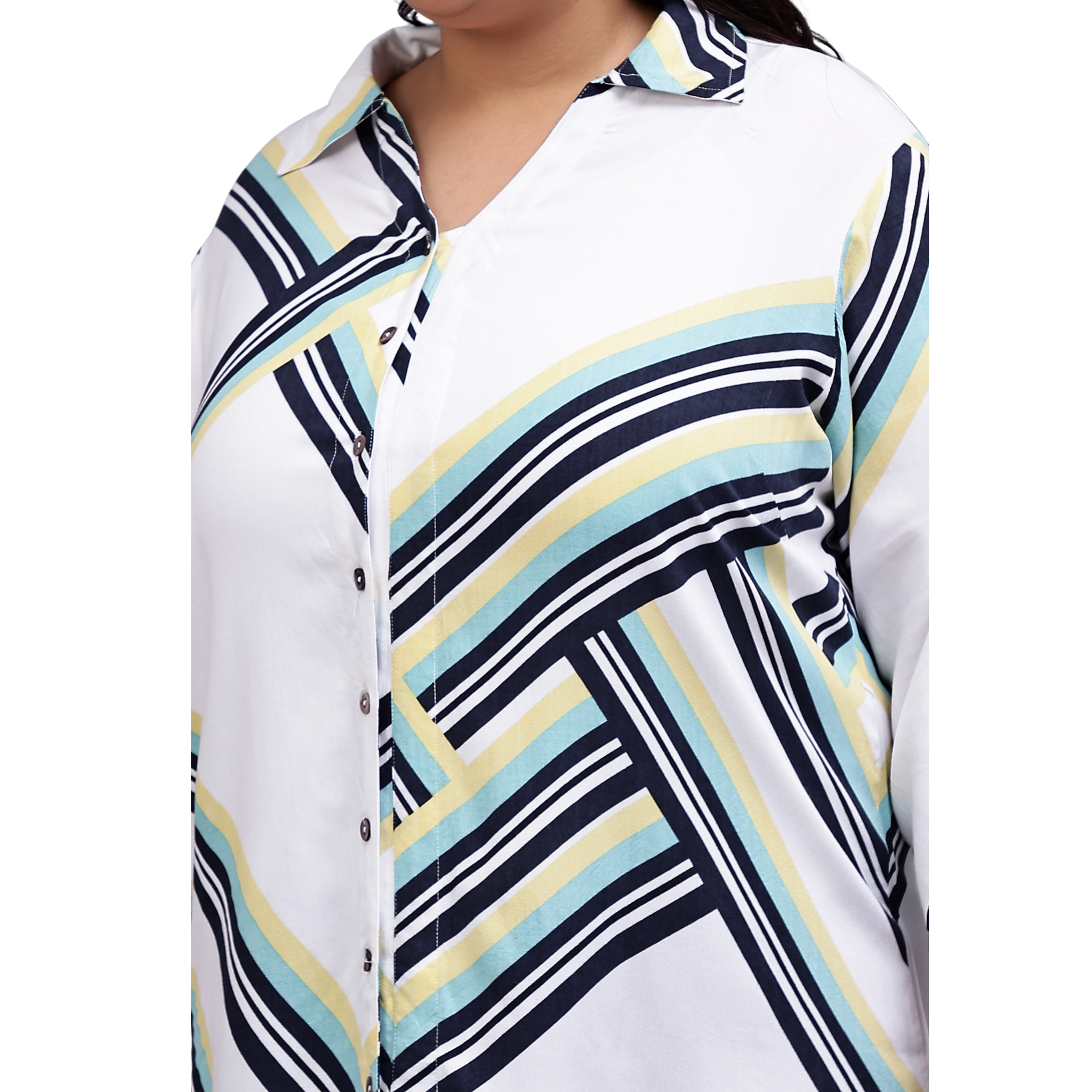 Yellow Stripe Longline Shirt