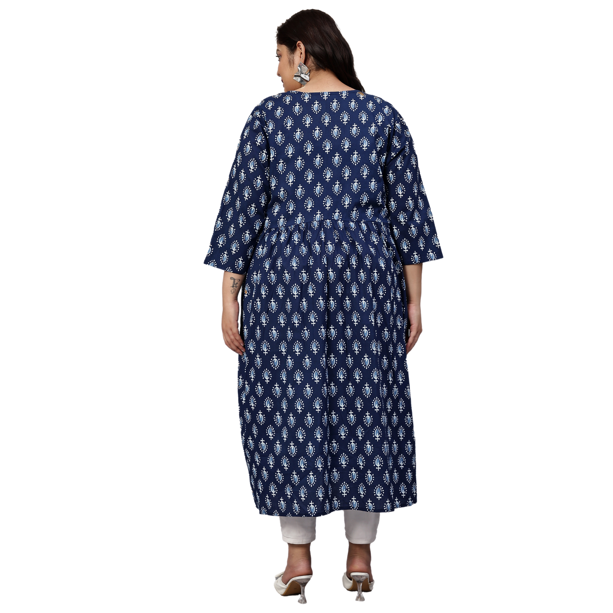 Blue Cotton Shrug