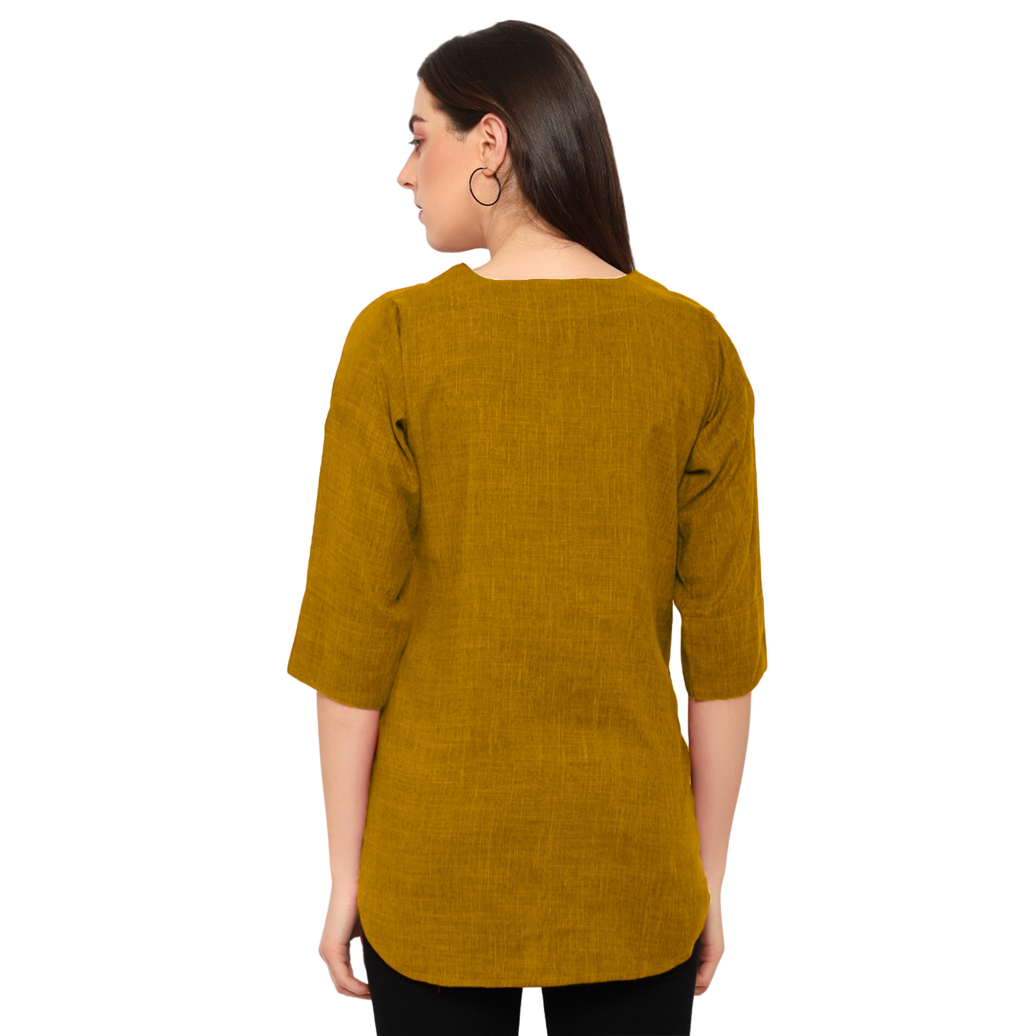 Mustard Cotton Linen Tunic