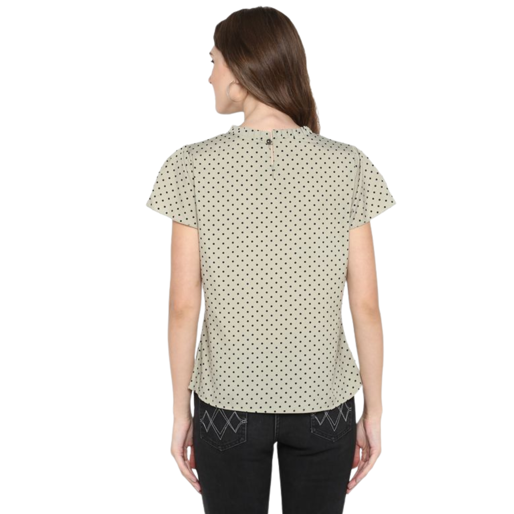 Green Polka Dot Top