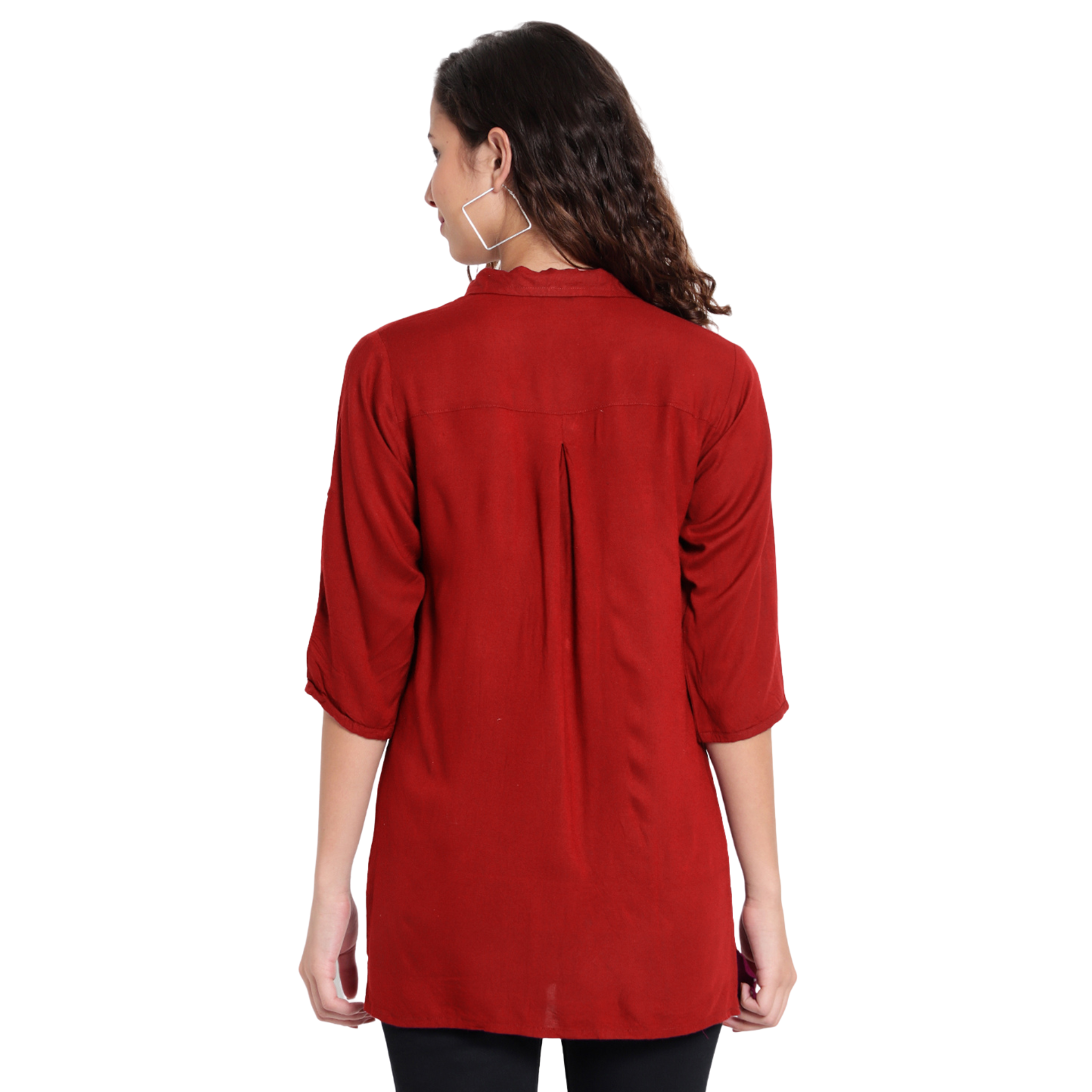 Maroon Longline Shirt