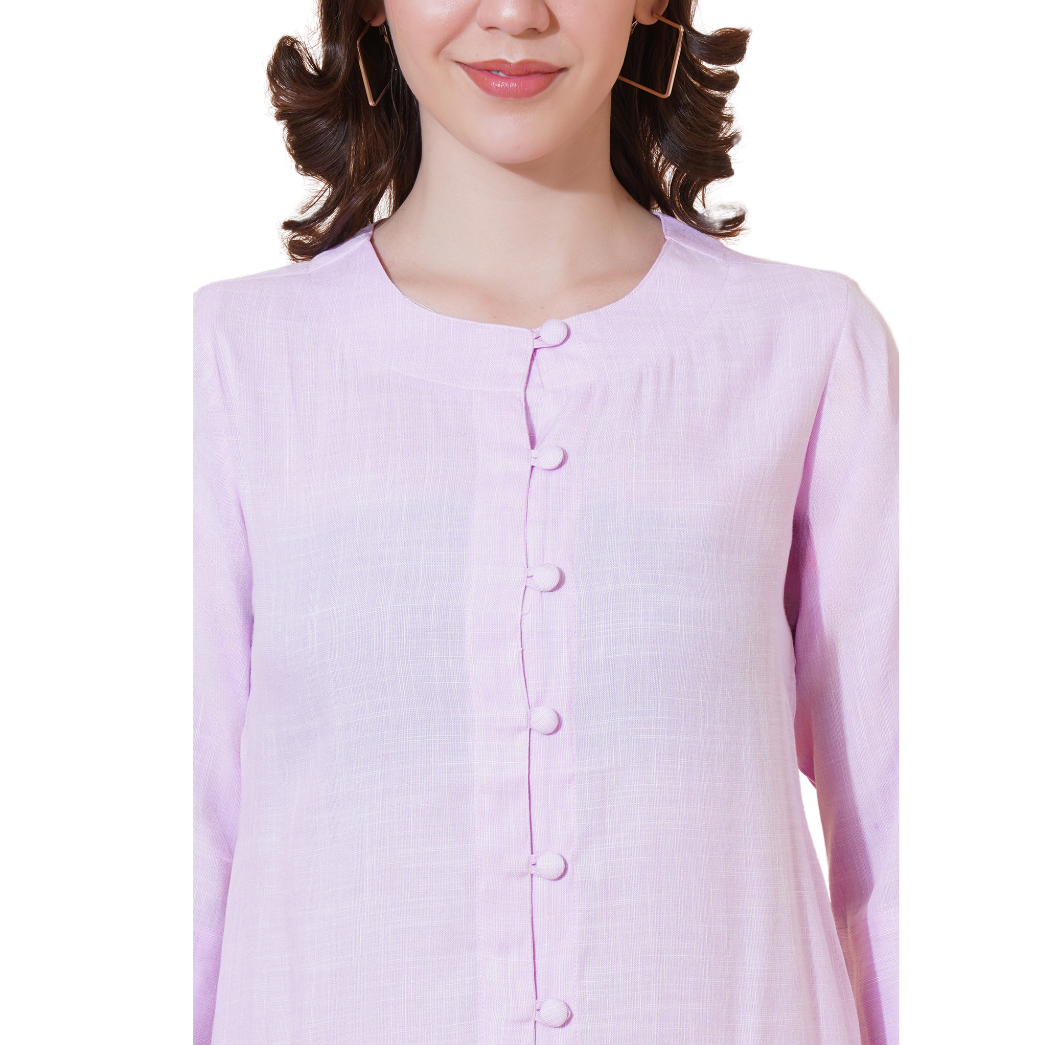 Purple Cotton Linen Tunic