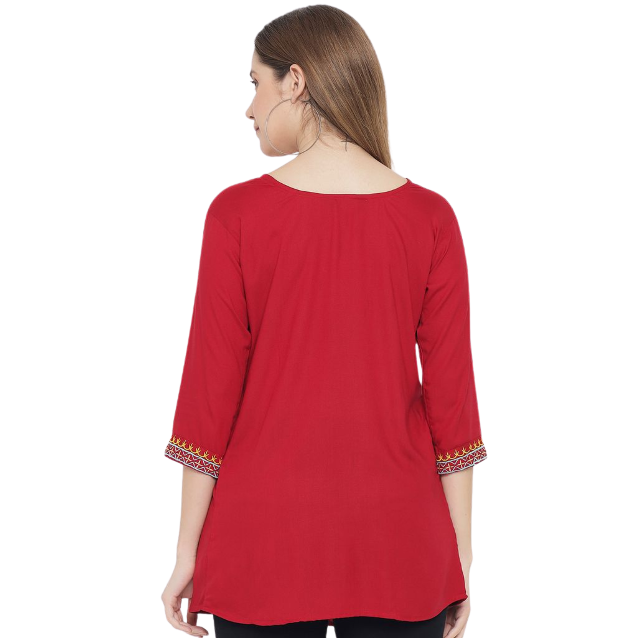 Red Embroidered Tunic