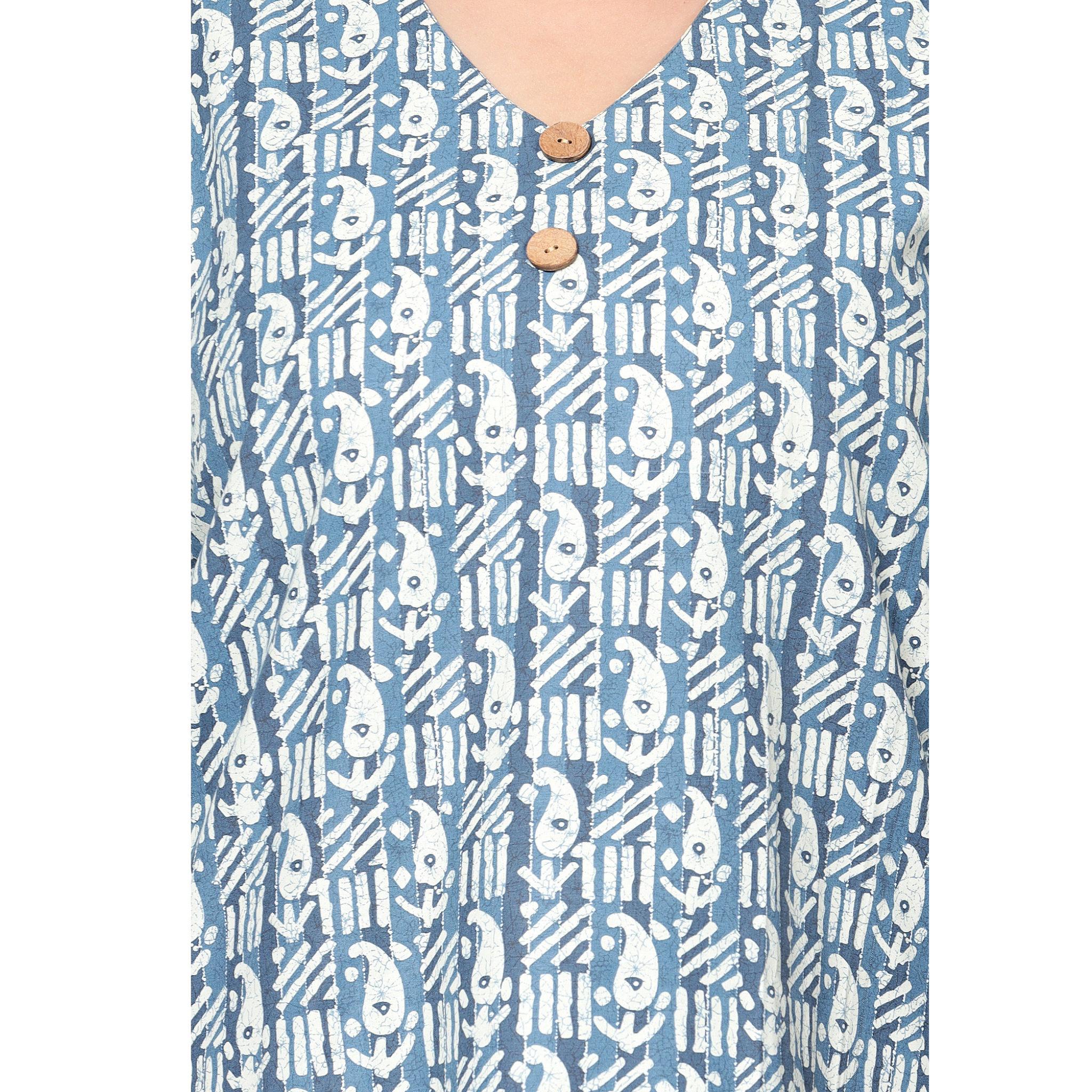 Blue Paisley Plus Size Tunic
