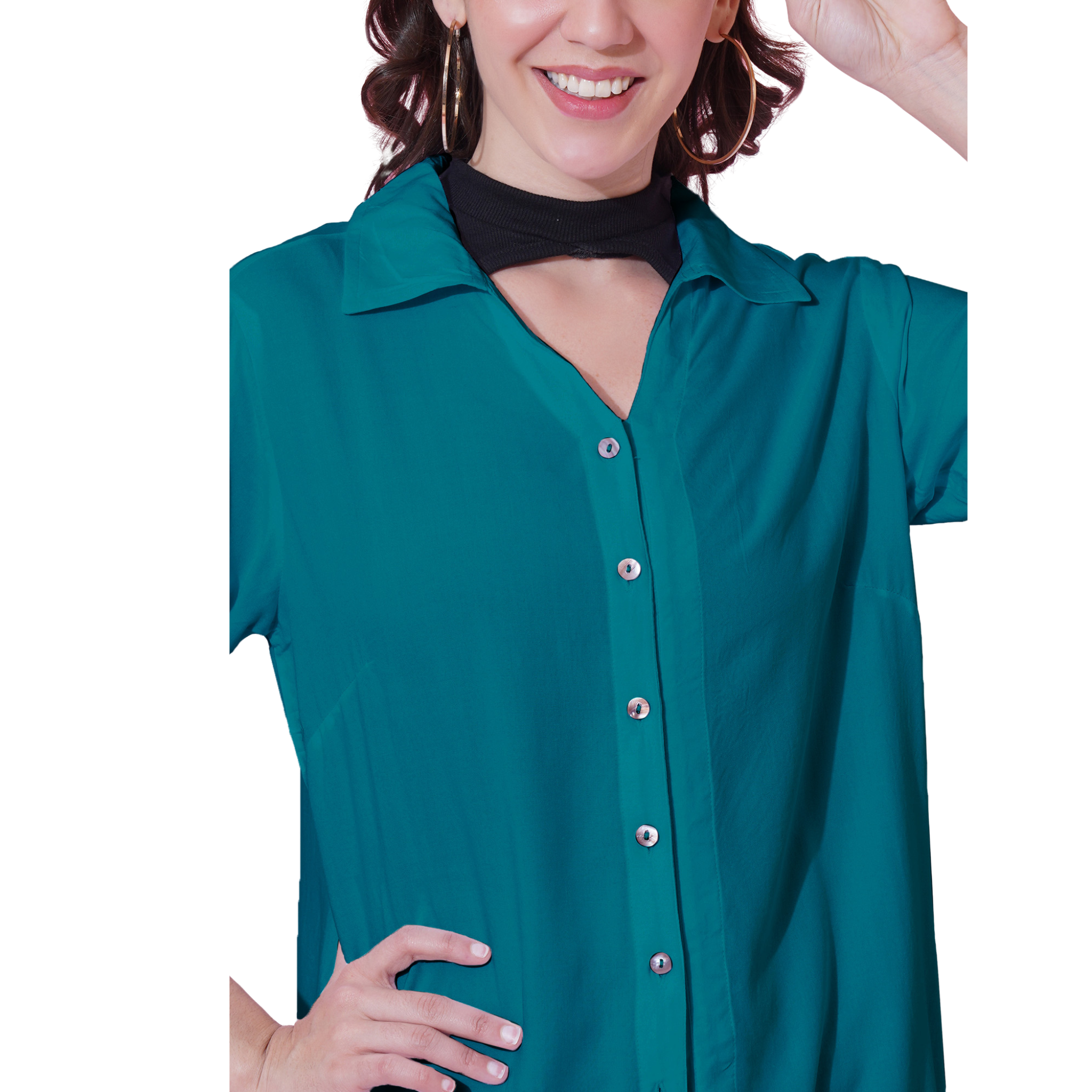 Turquoise Oversize Shirt