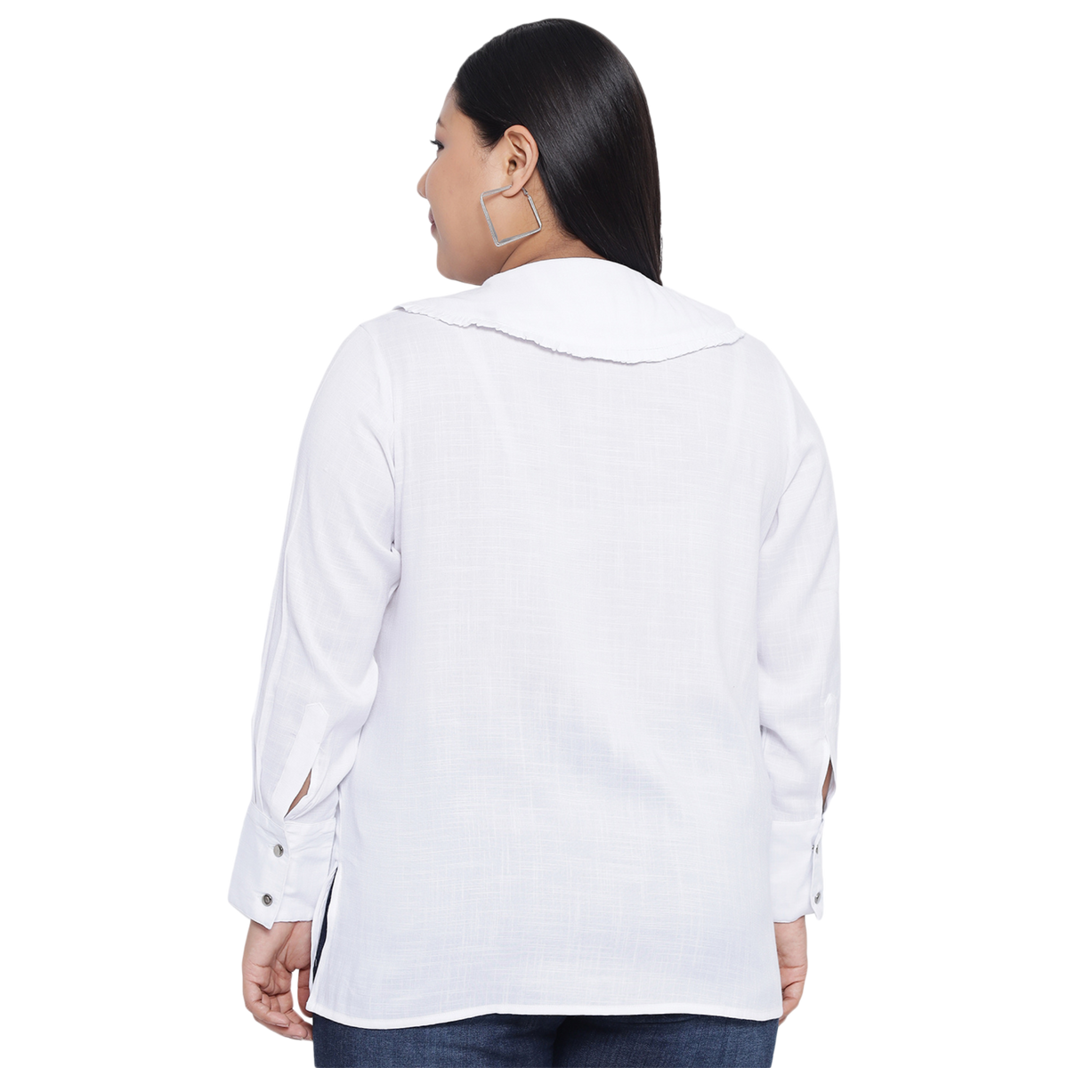 White Regular Plus Size Shirt