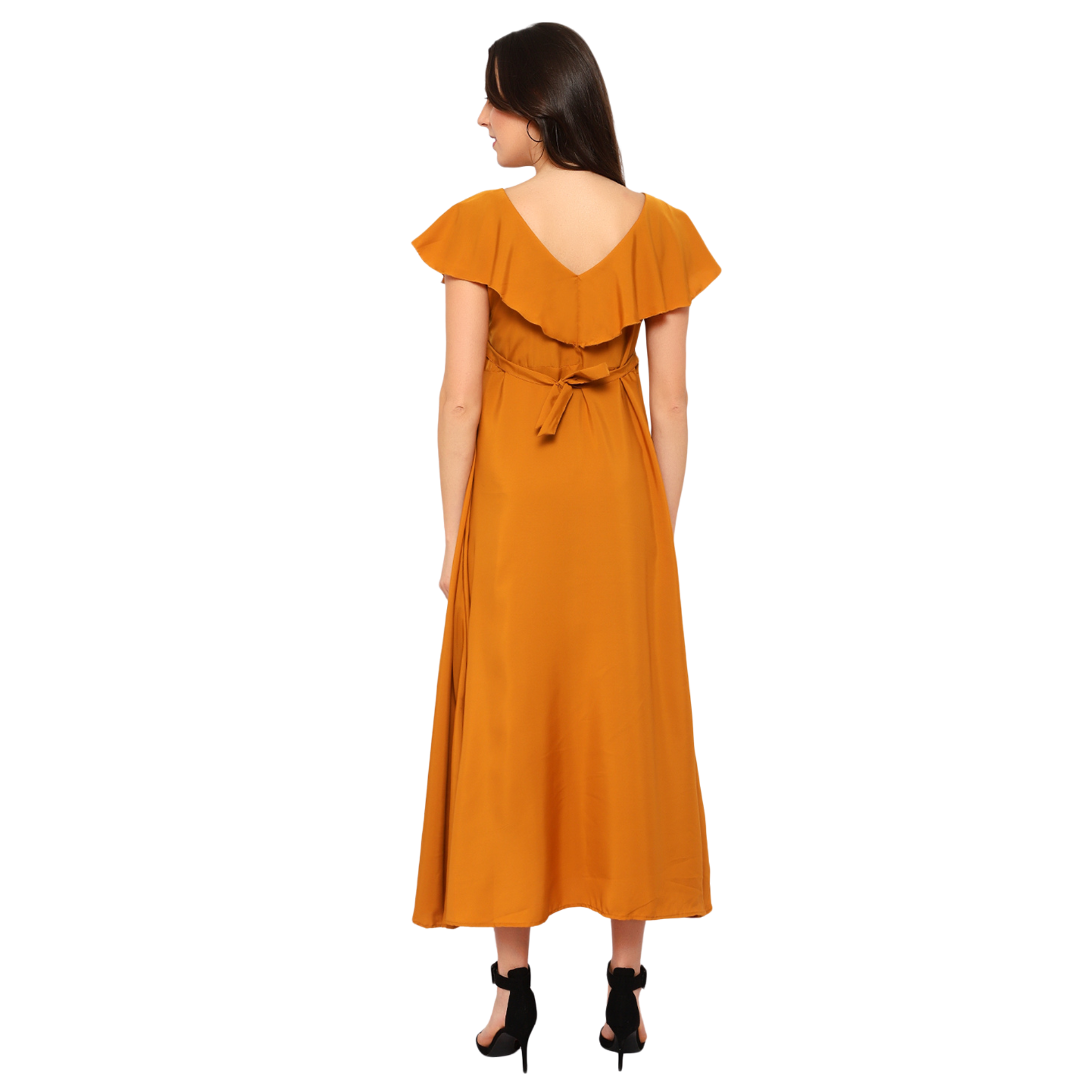 Yellow Solid Maxi Dress