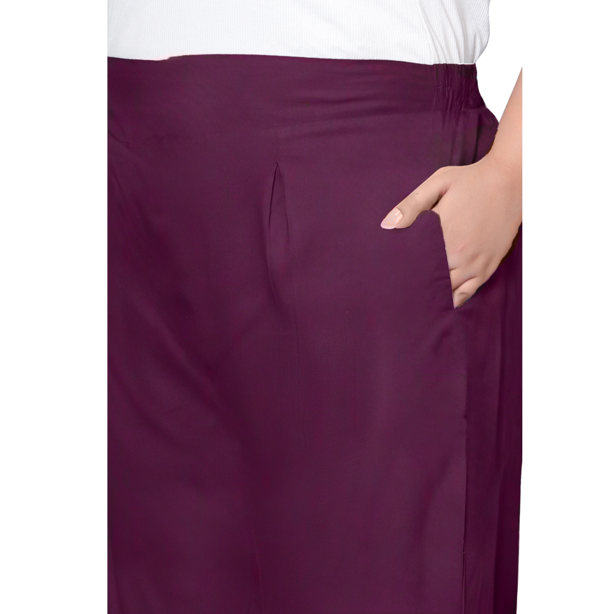 Purple Plus Size Trousers
