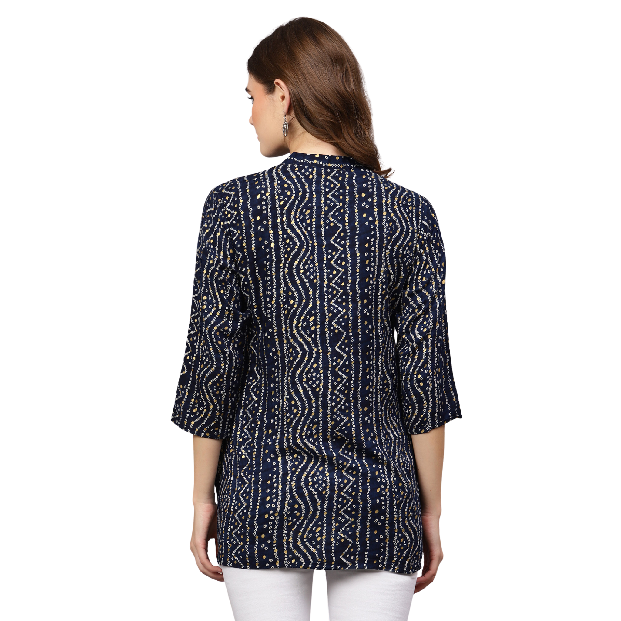 Blue Bandhani Print Tunic