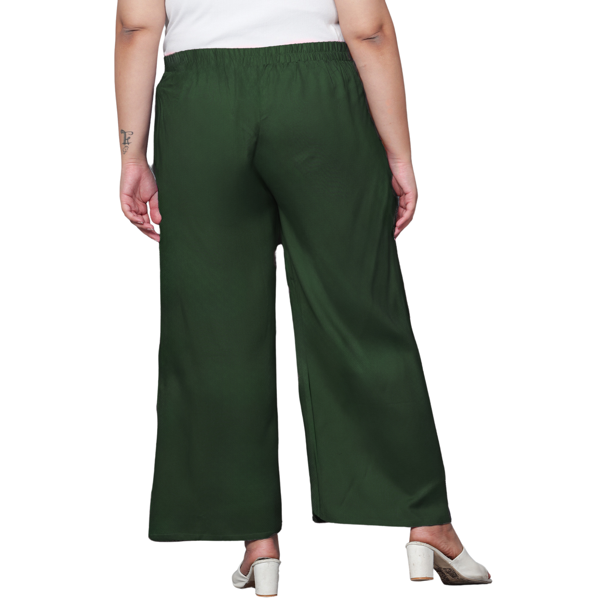 Green Plus Size Trousers