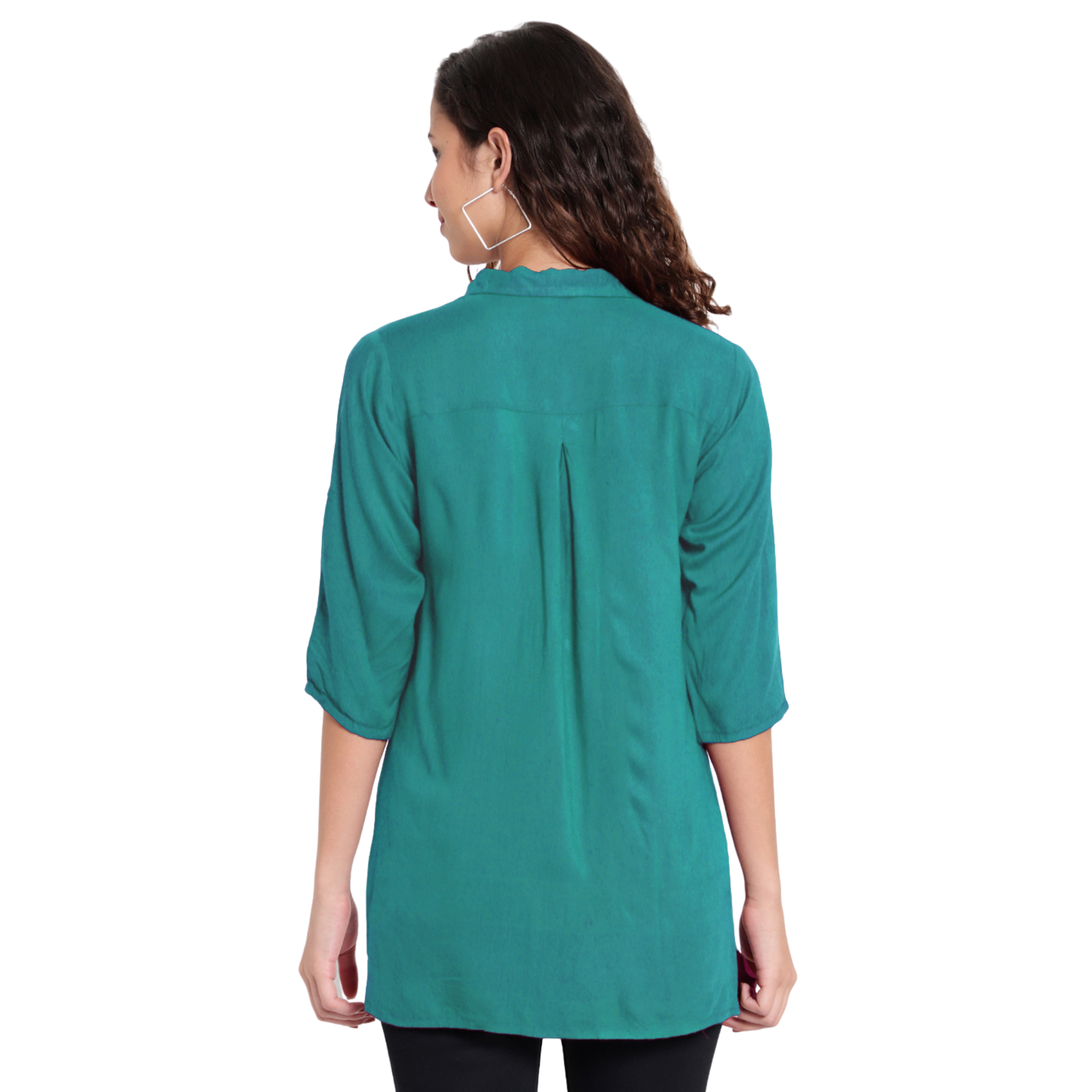 Turquoise Longline Shirt