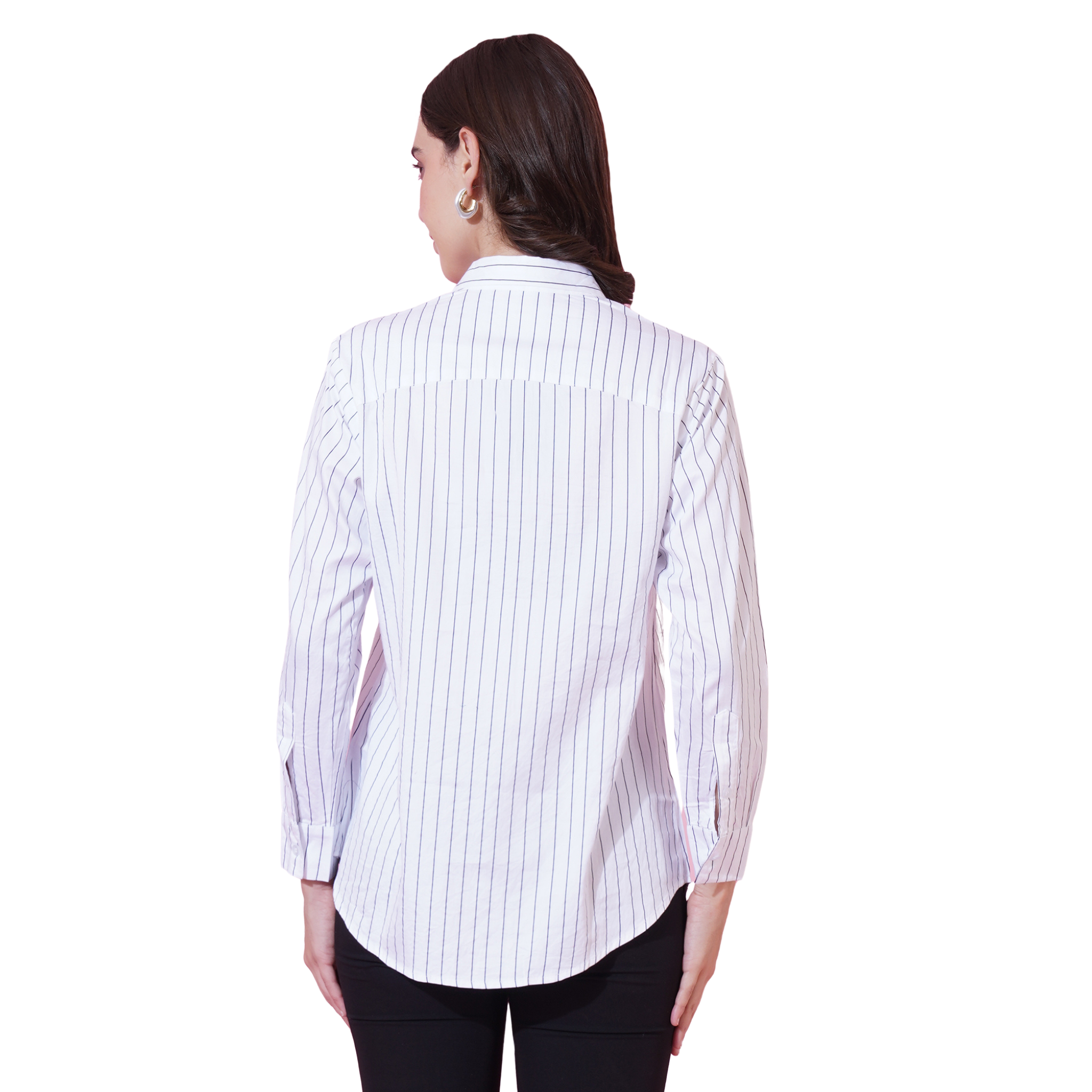 White Stripe Formal Shirt