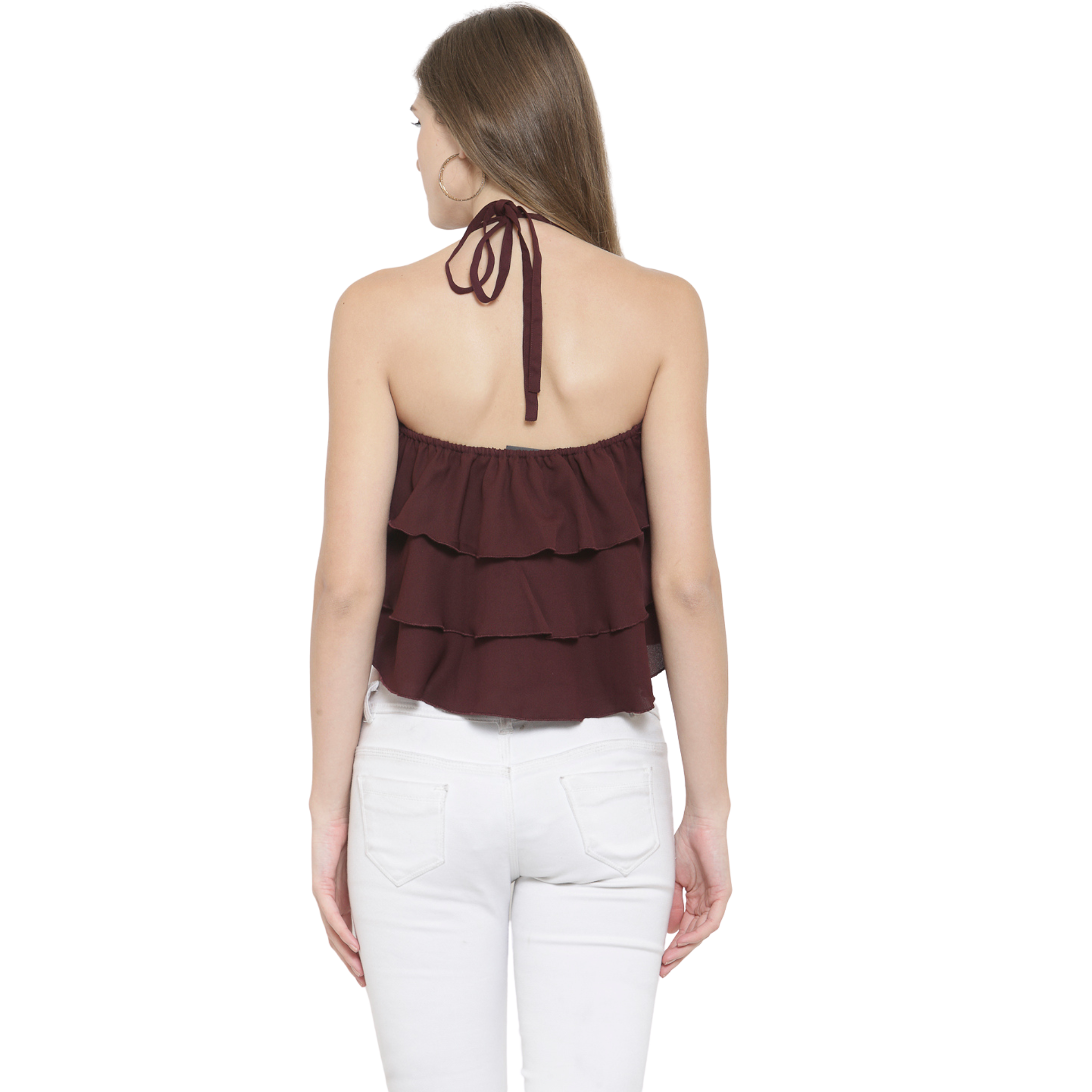 Maroon Crop Top