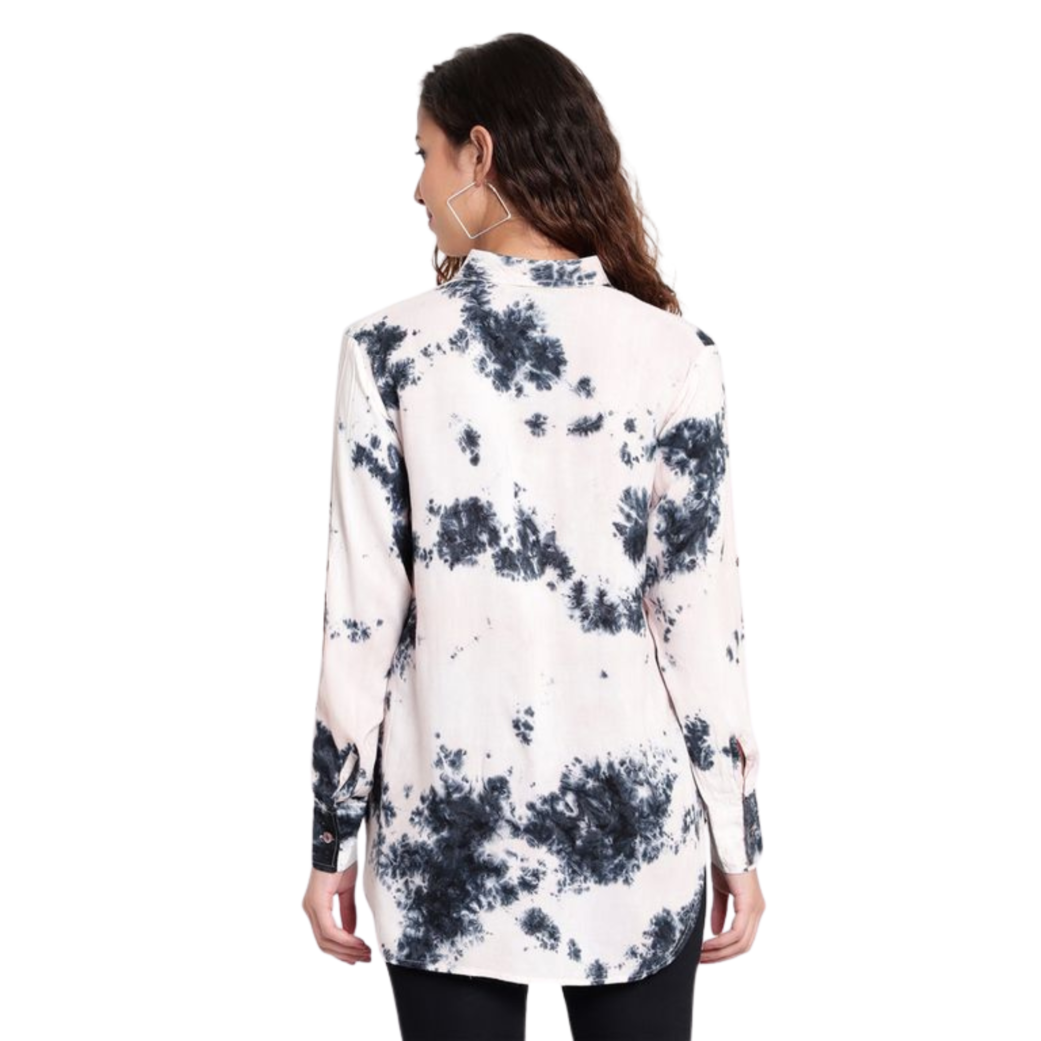 Black and White Tie Dye Shirt